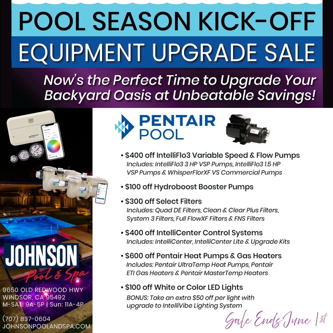 Infographic: Pool Season Kick-Off - Pentair Equipment Upgrade Sale (4/1-6/1)