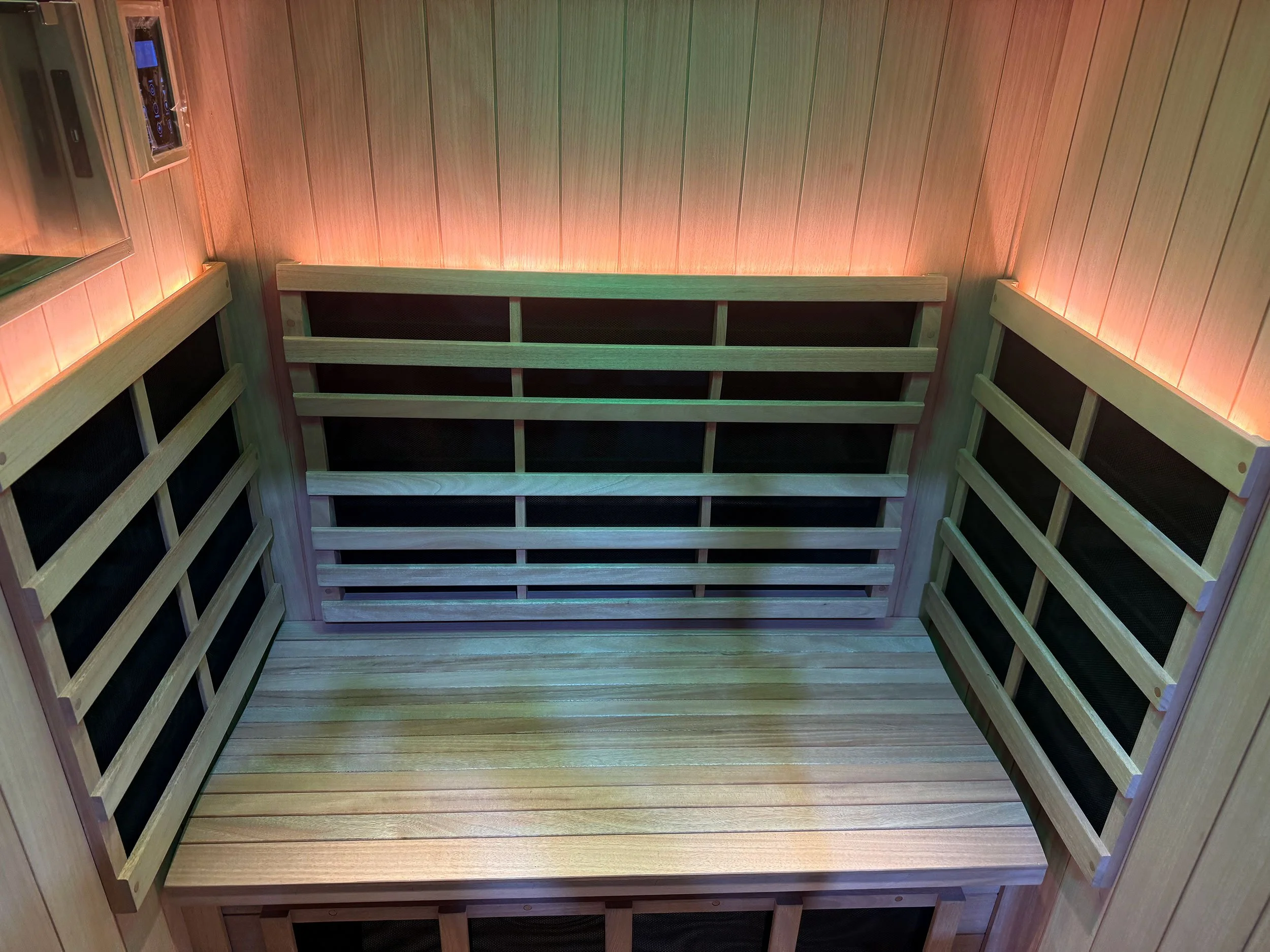 Interior view of Sanctuary 2 bench seating area.