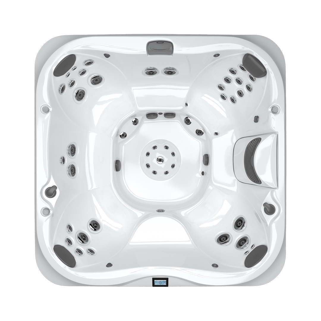 Overhead view of Jacuzzi® J-385™ hot tub interior