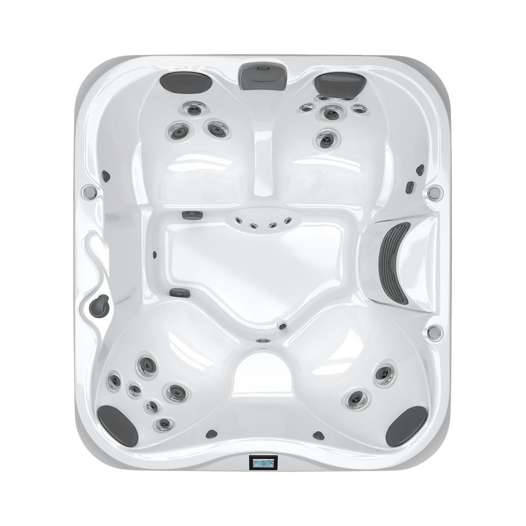 Overhead view of Jacuzzi® J-325™ hot tub interior