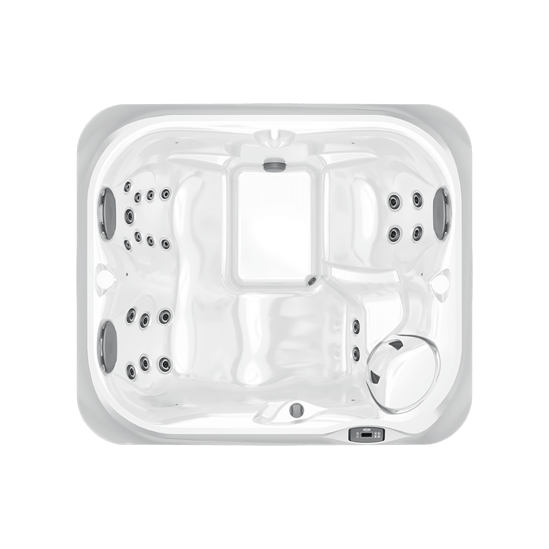 Overhead view of Jacuzzi® J-215™ hot tub interior