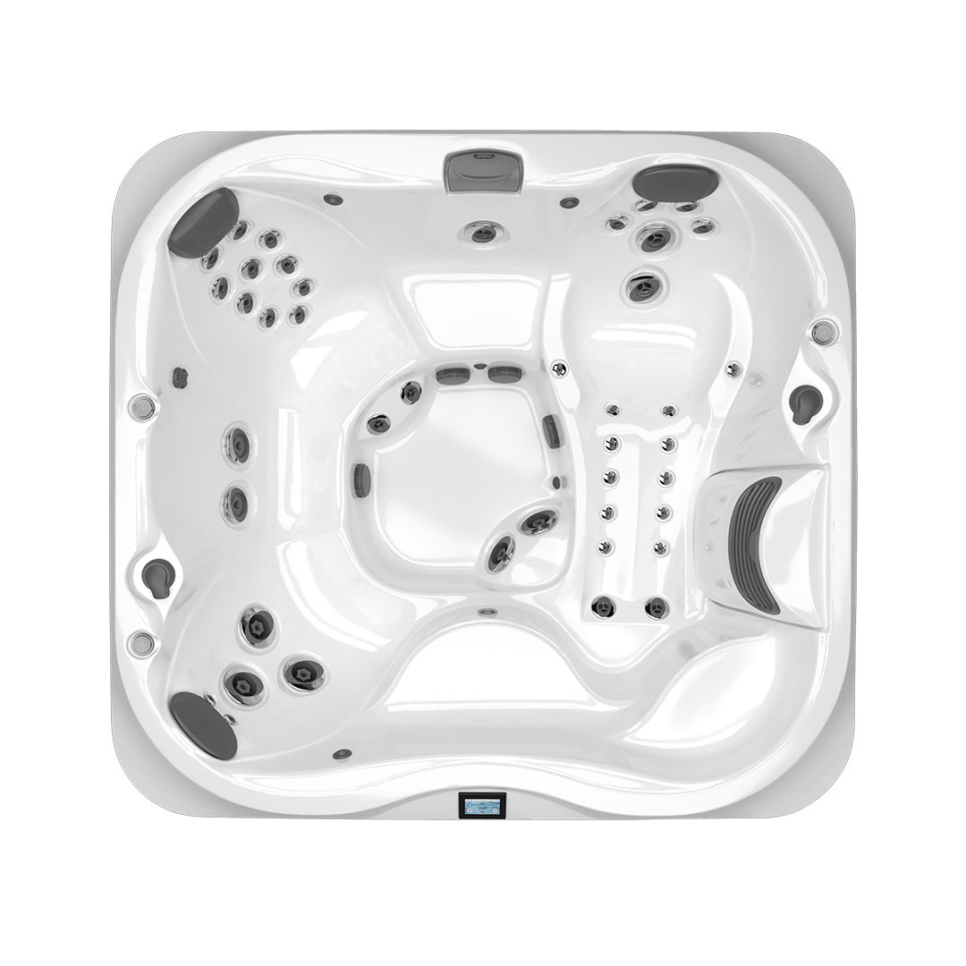 Overhead view of Jacuzzi® J-355™ hot tub interior