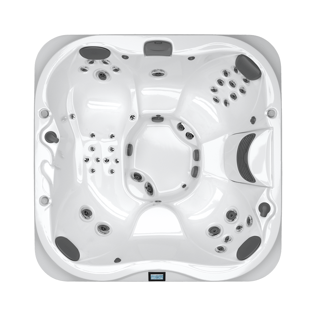Overhead view of Jacuzzi® J-335™ hot tub interior