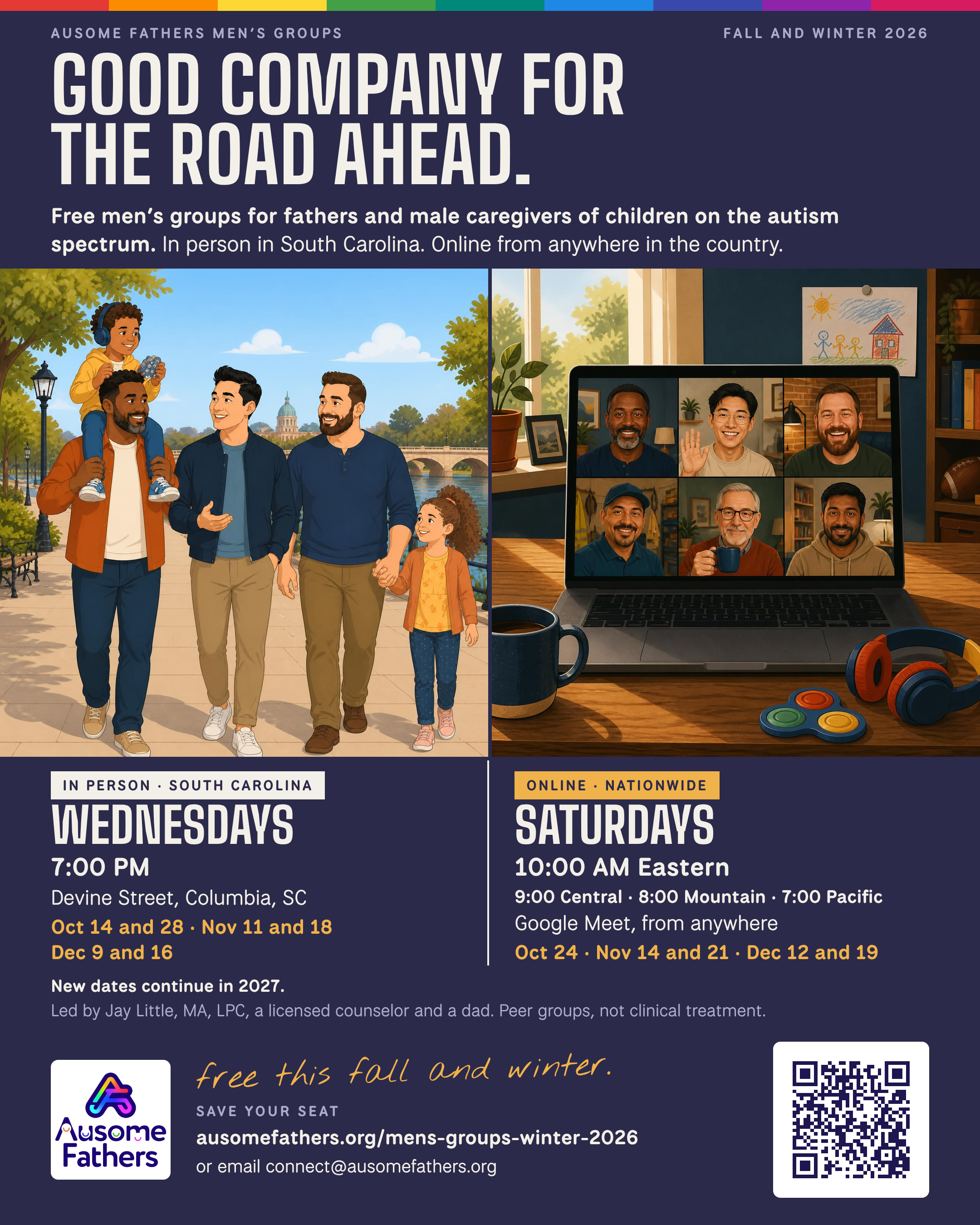 Good Company for the Road Ahead: Free Support Groups for Fathers and Male Caregivers of Children with Autism