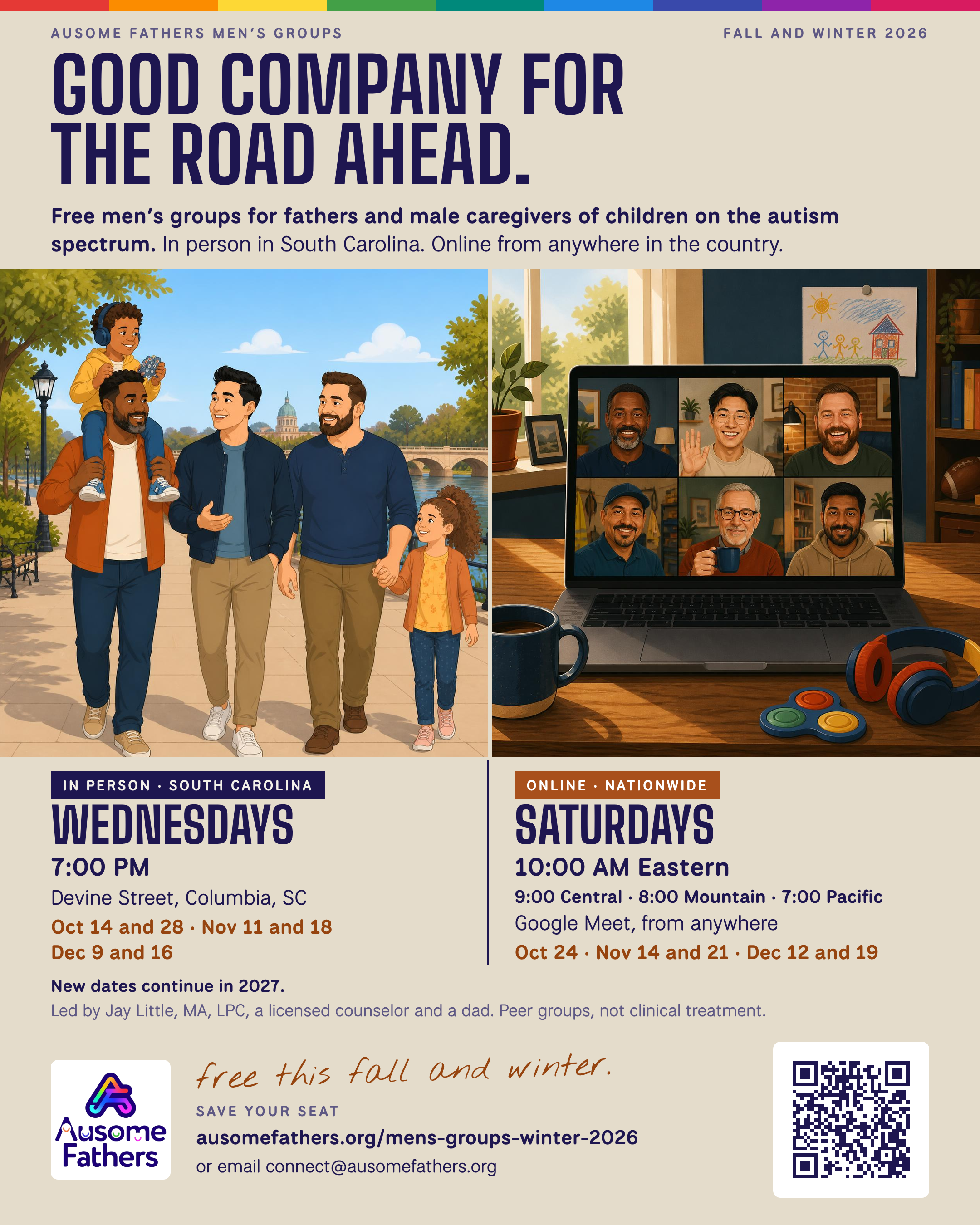 Good Company for the Road Ahead: Free Support Groups for Fathers and Male Caregivers of Children with Autism