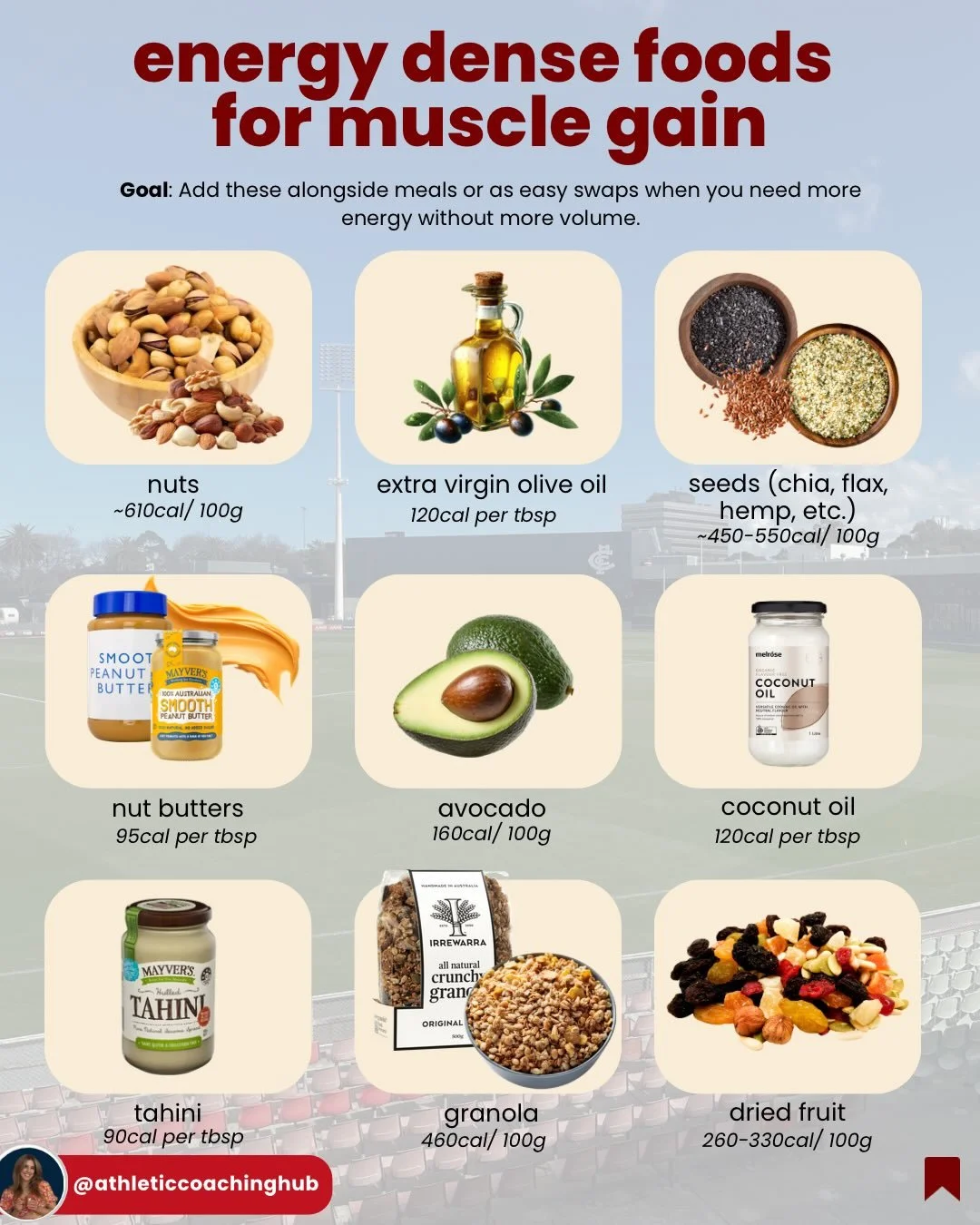 Energy-dense foods are simply foods that provide more calories per serve. This doesn&rsquo;t mean they are &lsquo;good&rsquo; or &lsquo;bad&rsquo;.

It&rsquo;s important to remember that no single food causes weight gain on its own 🙂&zwj;&harr;️ 
An