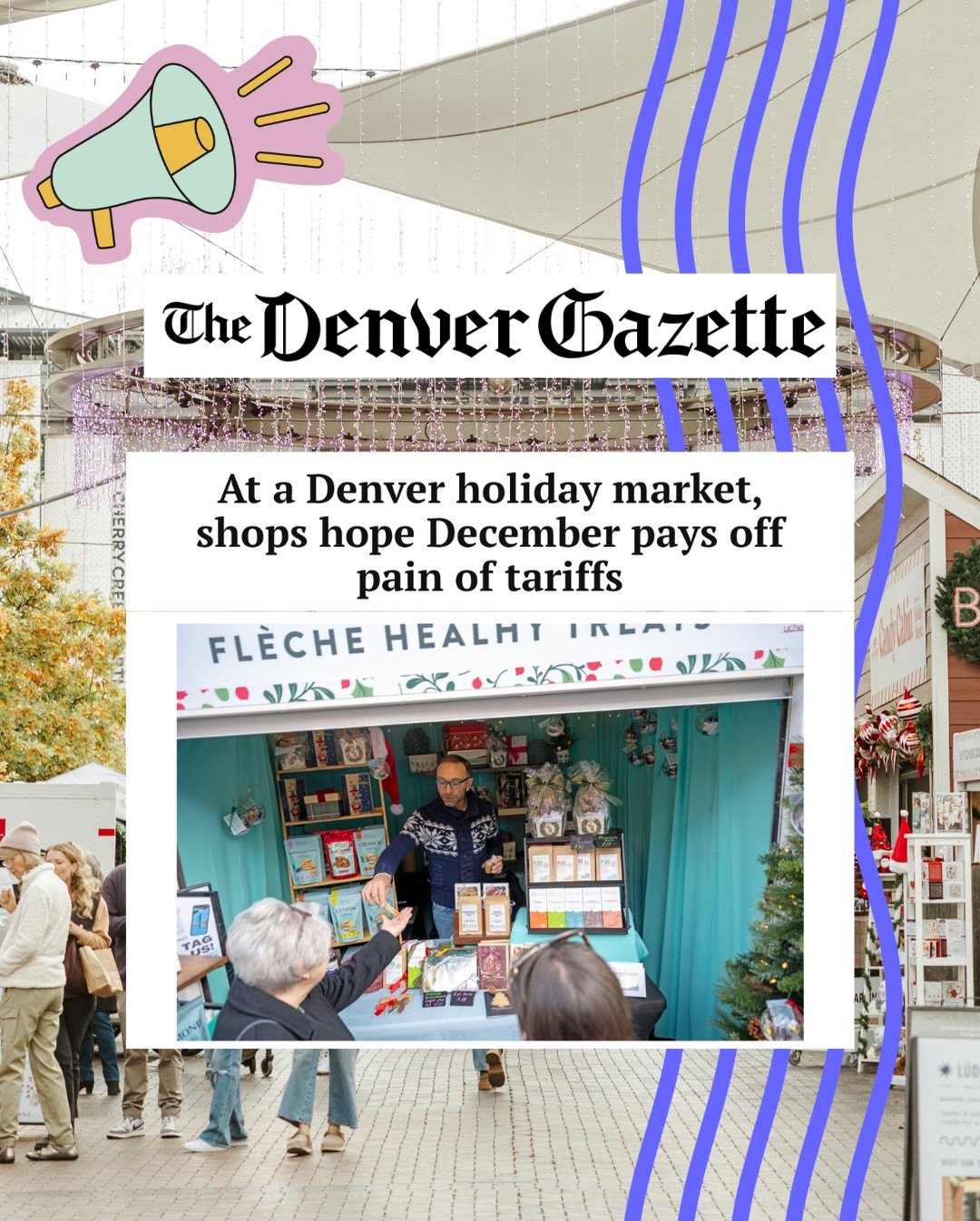 It&rsquo;s Small Business Saturday and there&rsquo;s no better place to shop local independent businesses than the @cherrycreekholidaymarket, with 40 vendor booths lining Fillmore Plaza in @cherrycreeknorth. 

@denvergazette spoke with two of those v