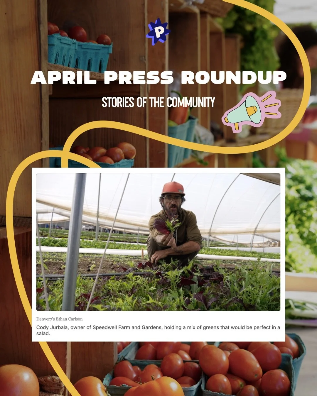 Storytelling in April looked like this. 

.
.
.

Denver PR | public relations | stories that stick | local champions | farmers markets | Colorado growers | south broadway | documentary filmmaking