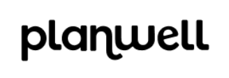 Planwell logo in black text