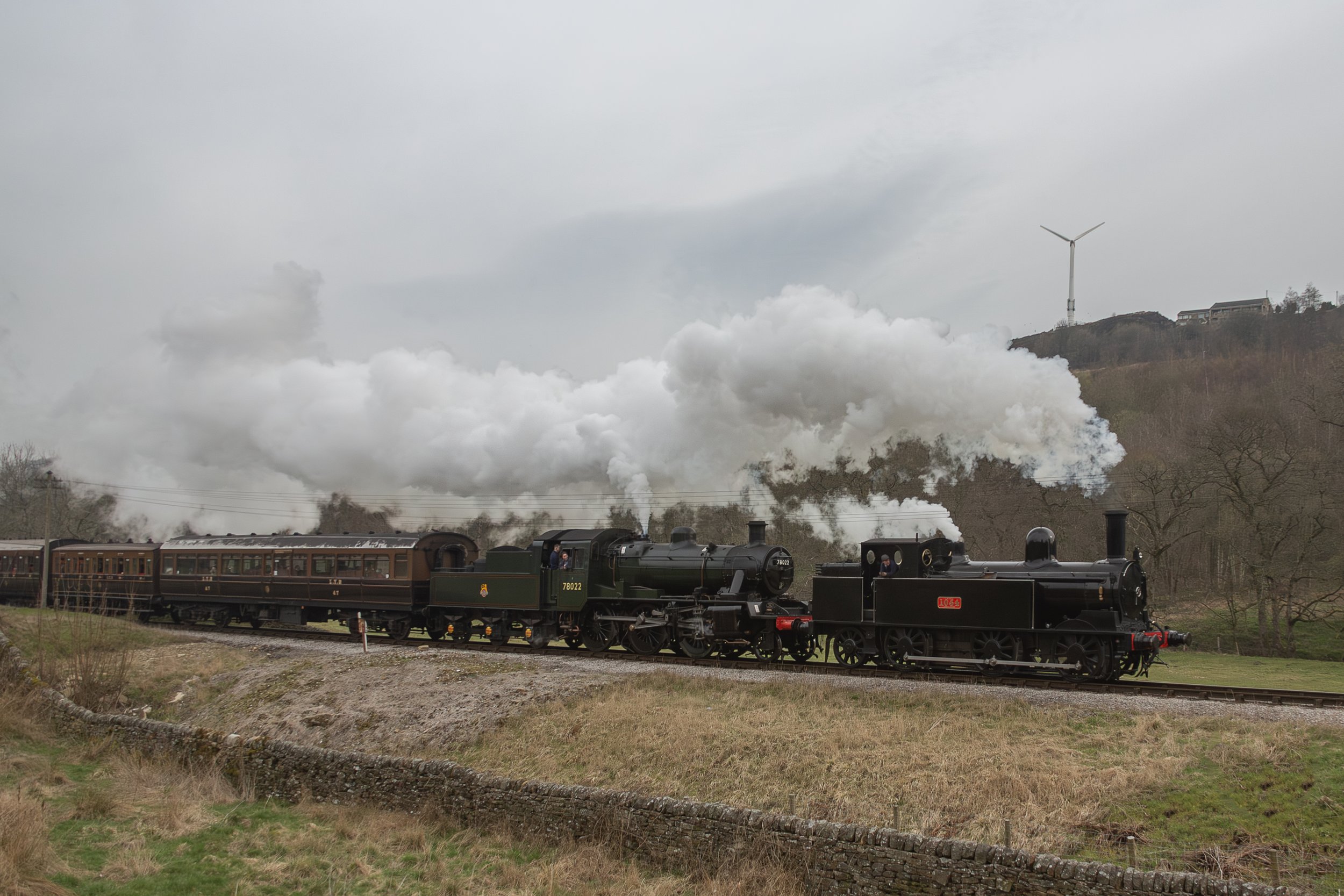 1054 ‘Coal Tank’ & 78022 BR Standard Class
