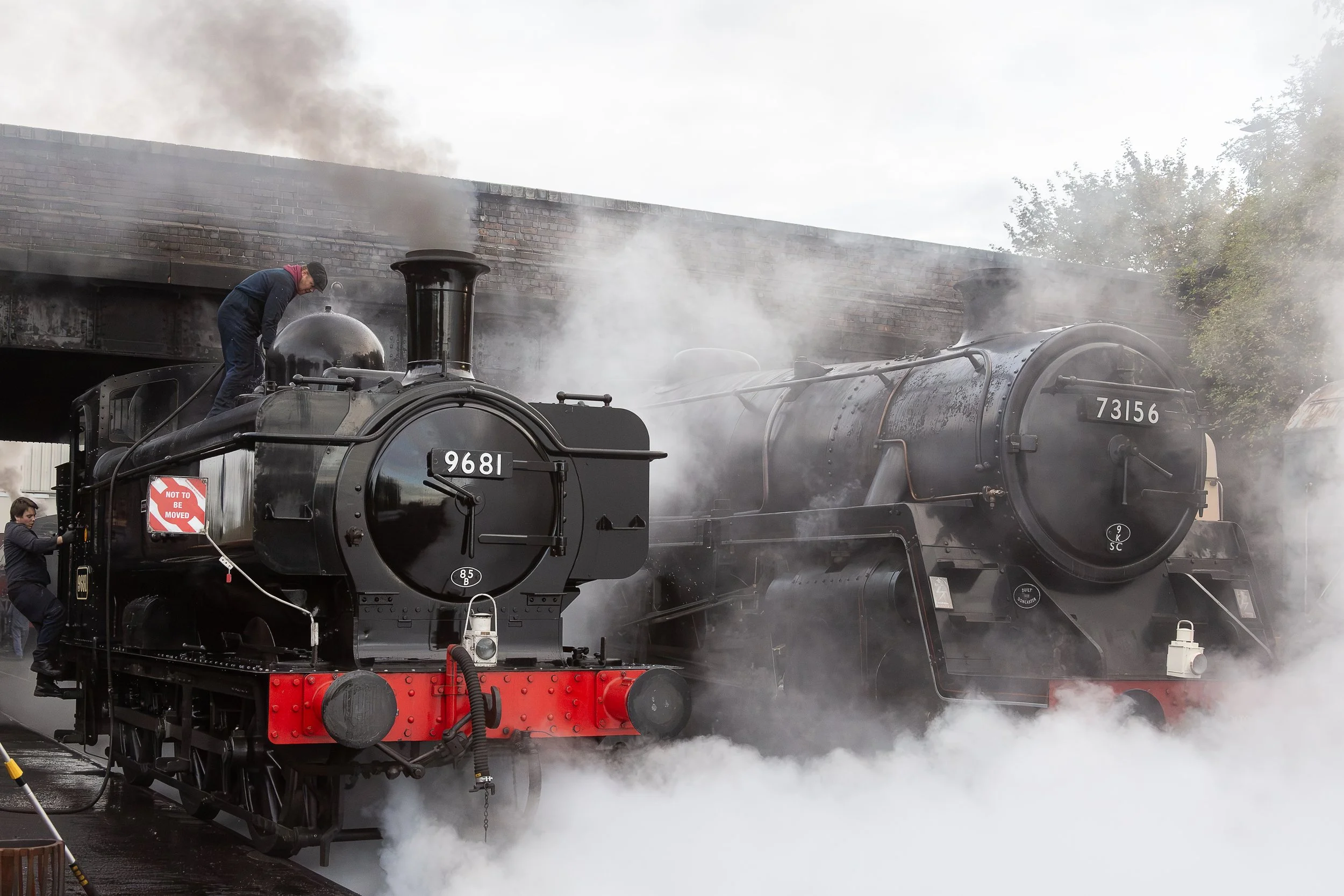 Pannier Tank No. 9681 & BR Standard 5 No. 73156
