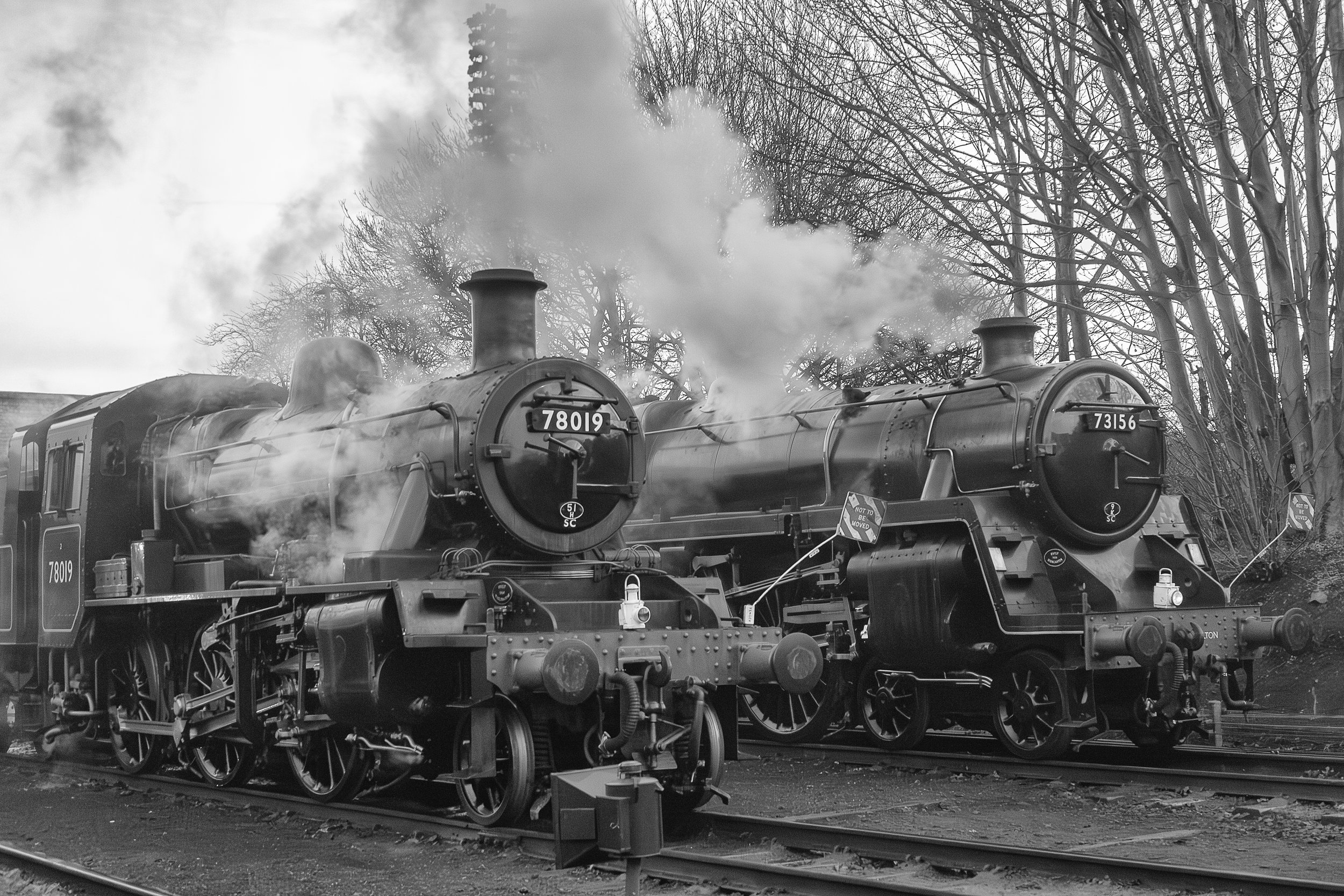 BR Standard Class 2 2-6-0 78019 & BR Standard Class 5MT 4-6-0 73156