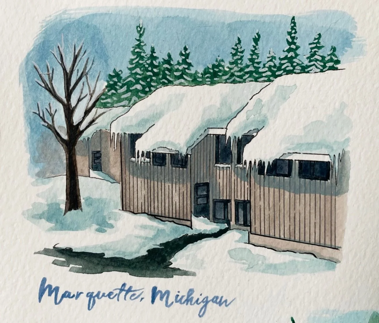 Maybe the place didn&rsquo;t look like much- but does that matter when it held so many meaningful memories and led to so much more? 💗

Throwback to one of the first house portraits @paigeburnia 

Www.artbylaurenwu.com

#michiganartist #realtorgifts 