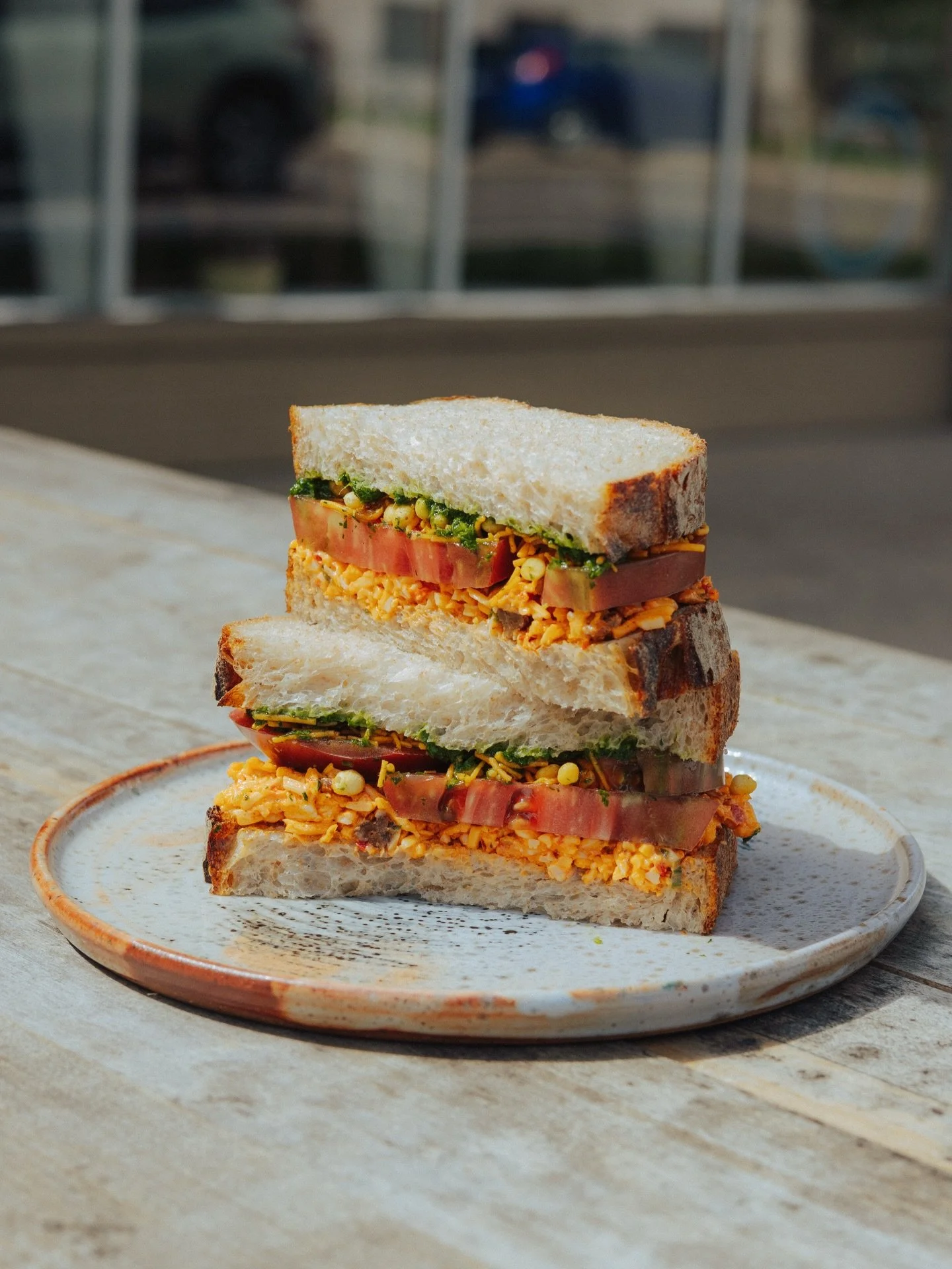 the peak of summer is a tomato sandwich, and we make ours on sliced sourdough with calabrian chile pimento cheese, fresh herb pistou, and the best tomatoes we can find. 

only three more days to celebrate summer with us before we go on break for two 