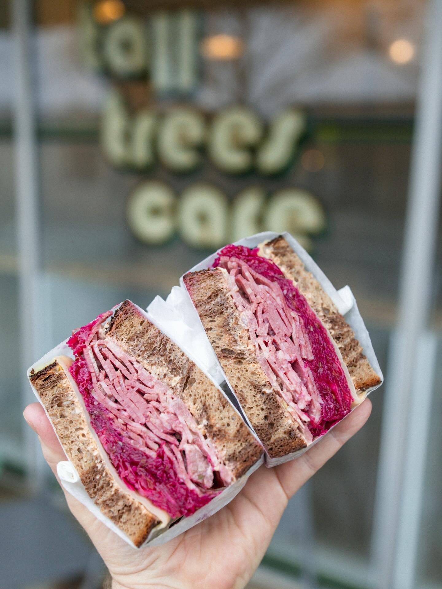⚠️CLOOOOSED SATURDAY due to a power outage ⚠️

we cured and braised beef brisket, fermented cabbage and beets, made a dressing of one thousand islands, threw on a slice of swiss cheese, and pressed it between two thick slices of marble rye from @secr