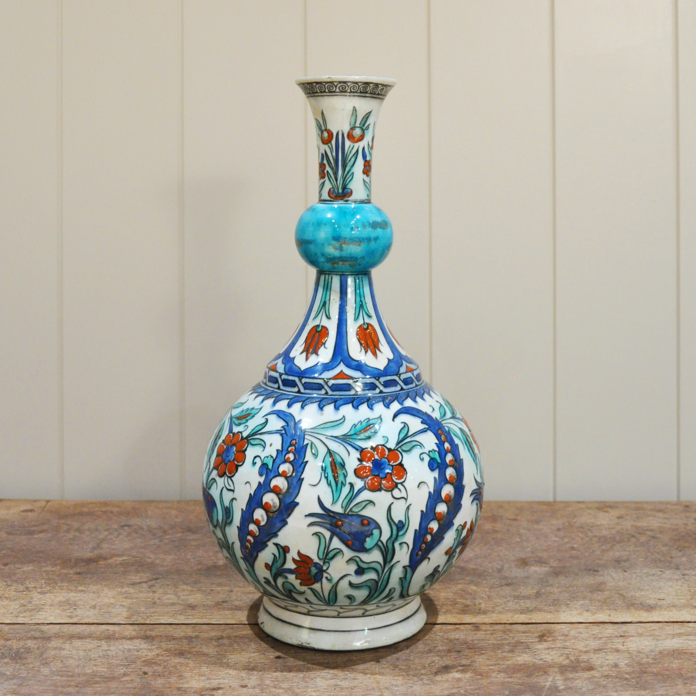 Late 19th Century Iznik Style Porcelain Vase by Samson