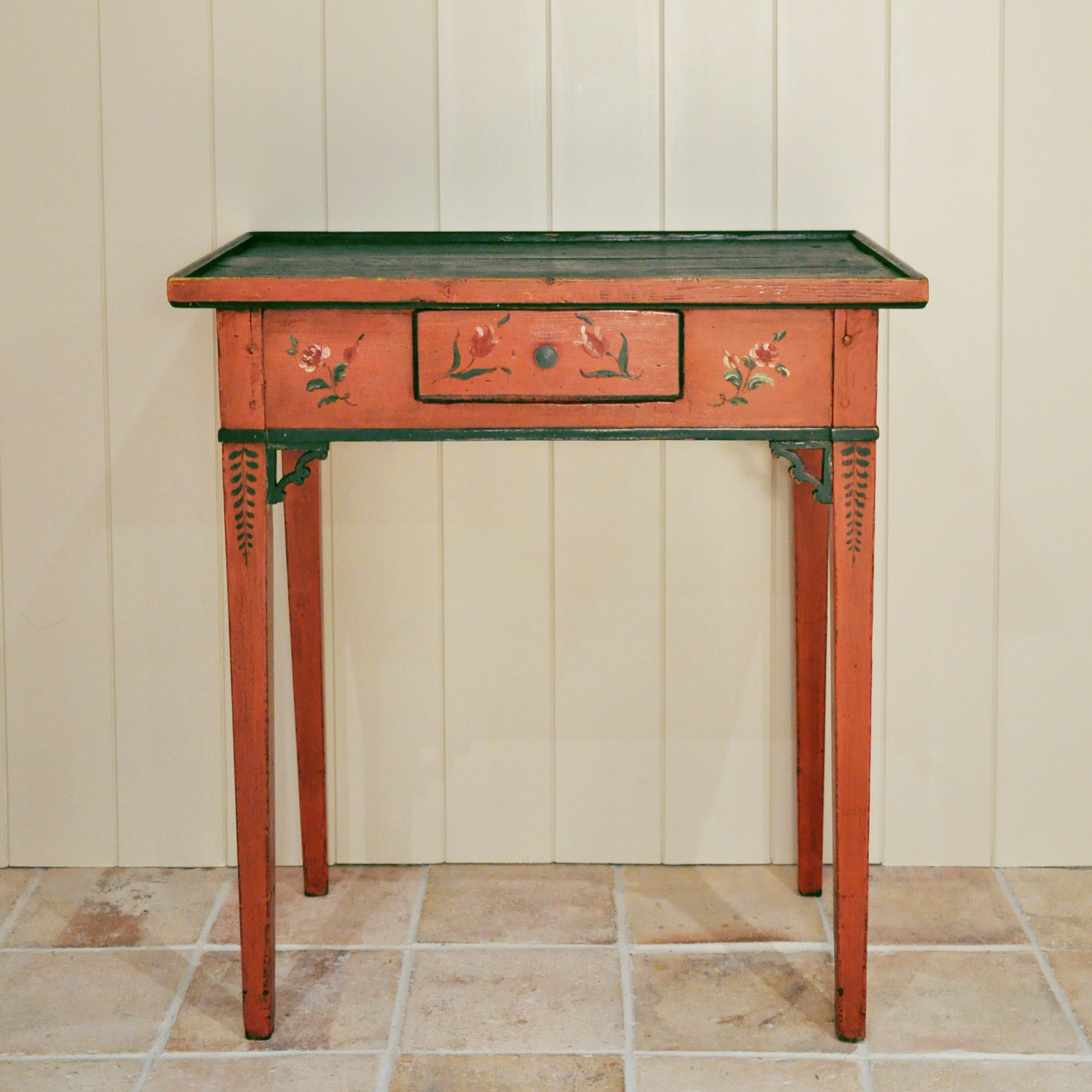 18th Century Swedish Polychrome Painted Table
