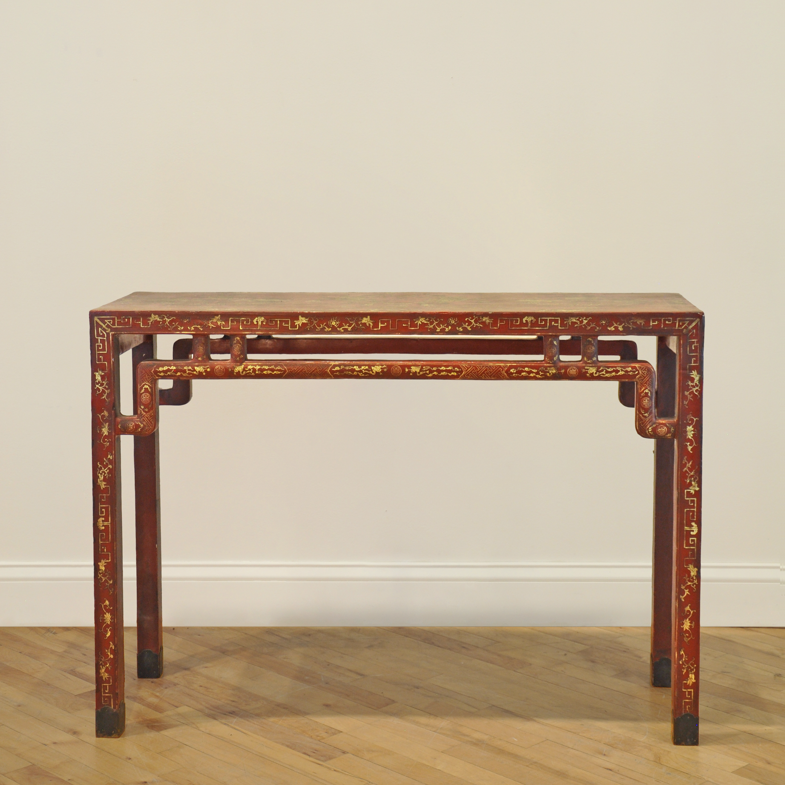 Chinese Red Lacquer Console