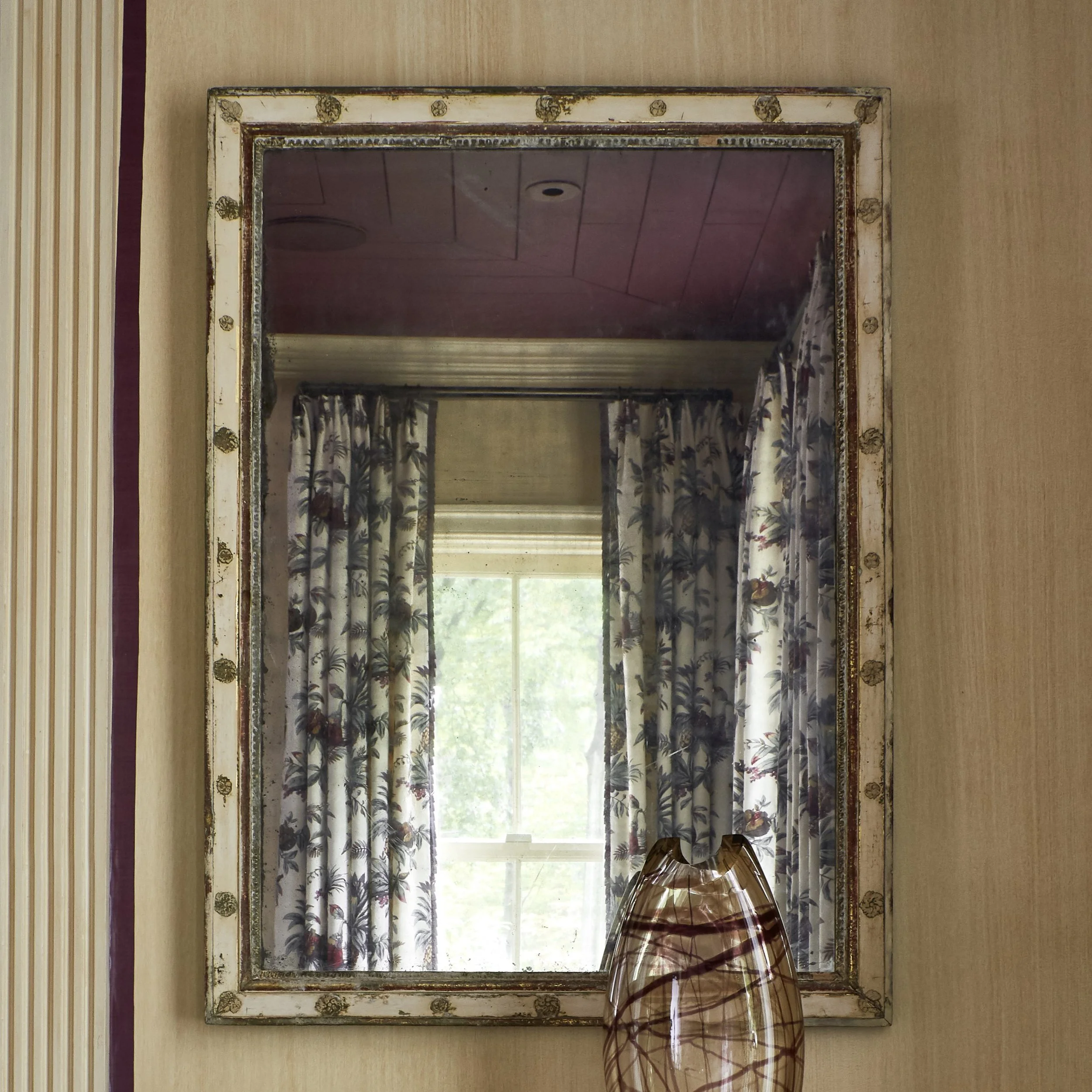 French Empire Painted Mirror