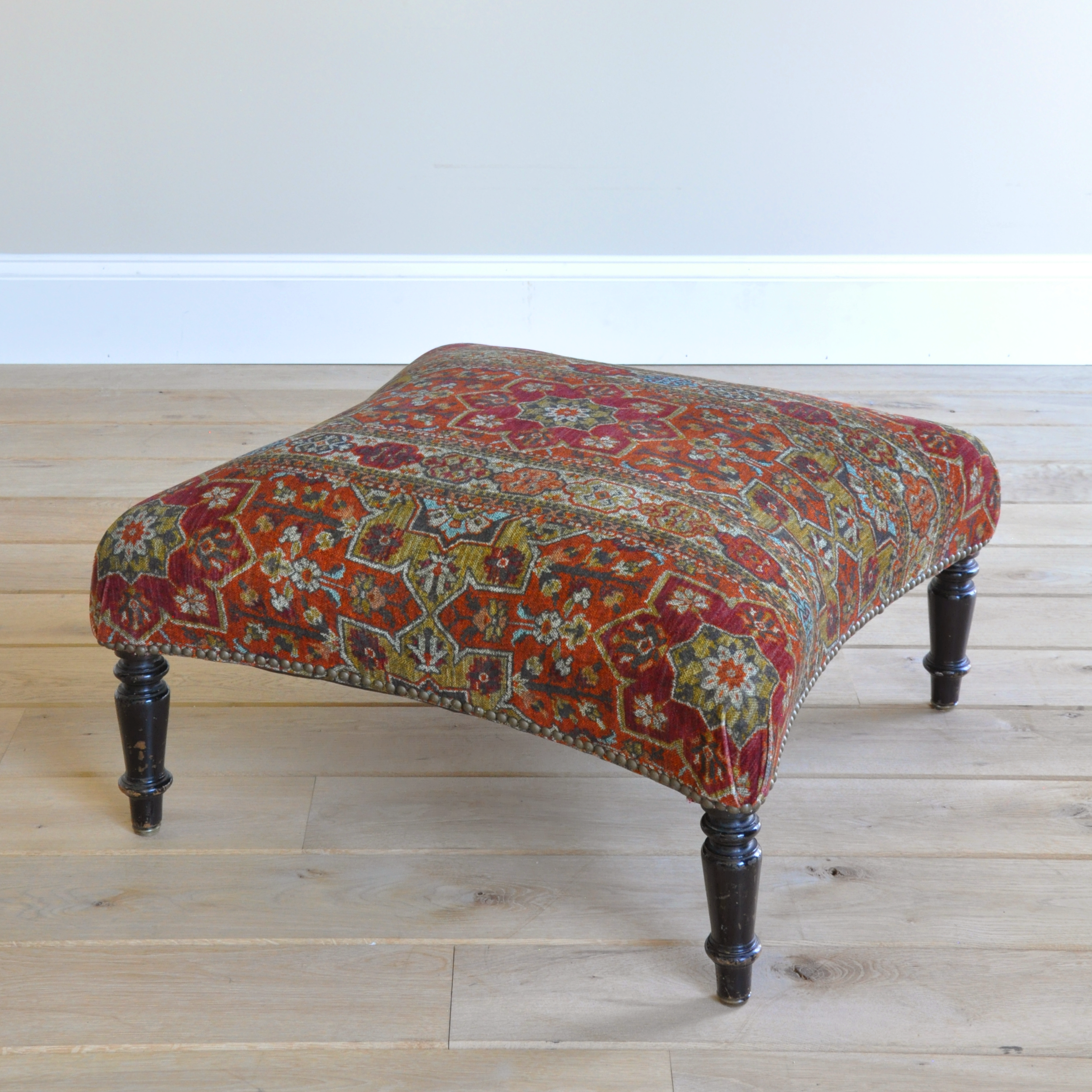 French Napoleon III Footstool with Concave Sides