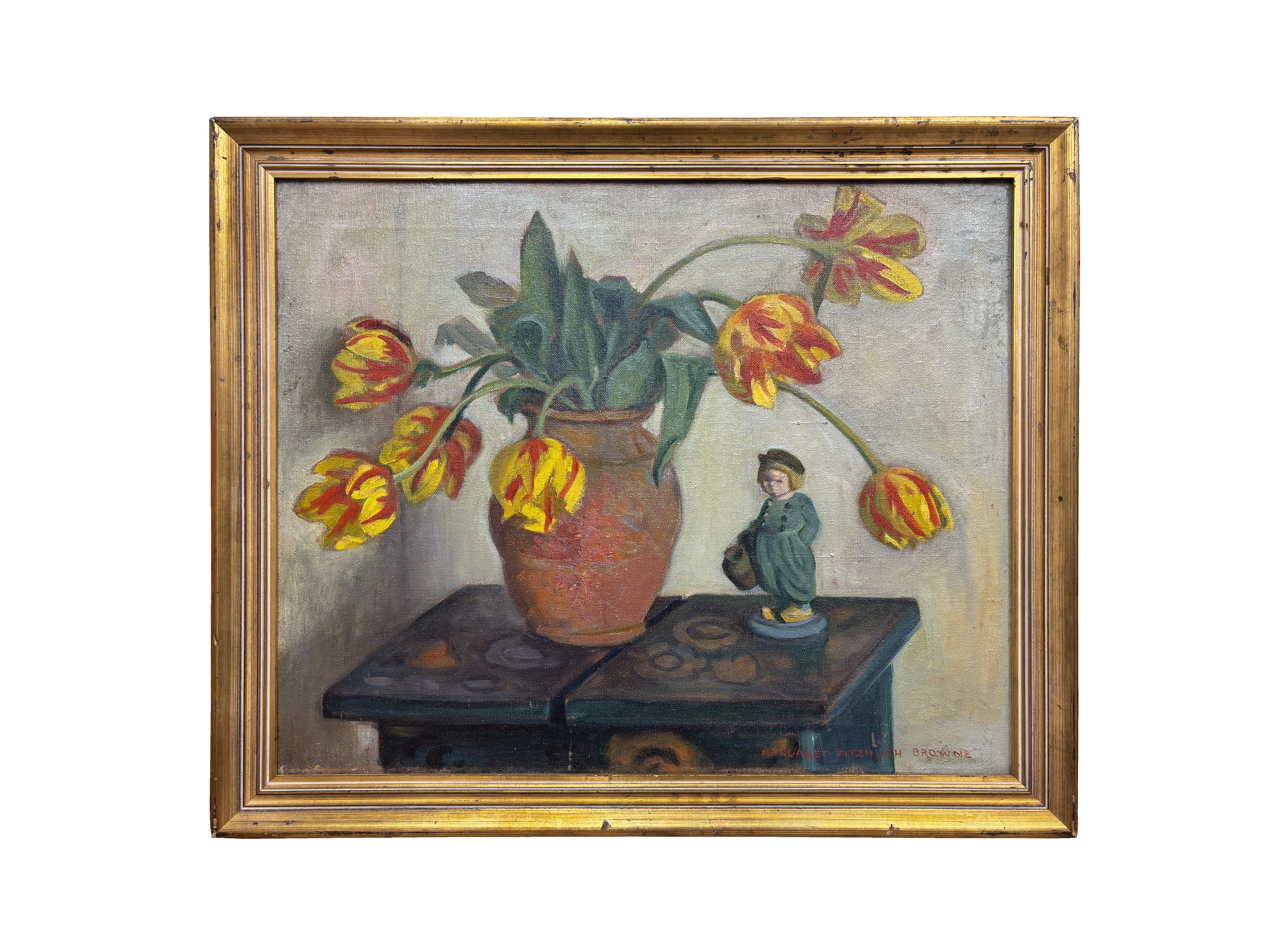Margaret Fitshugh Brown (American, 1884-1972), Tulip Still Life, 28" x 24"