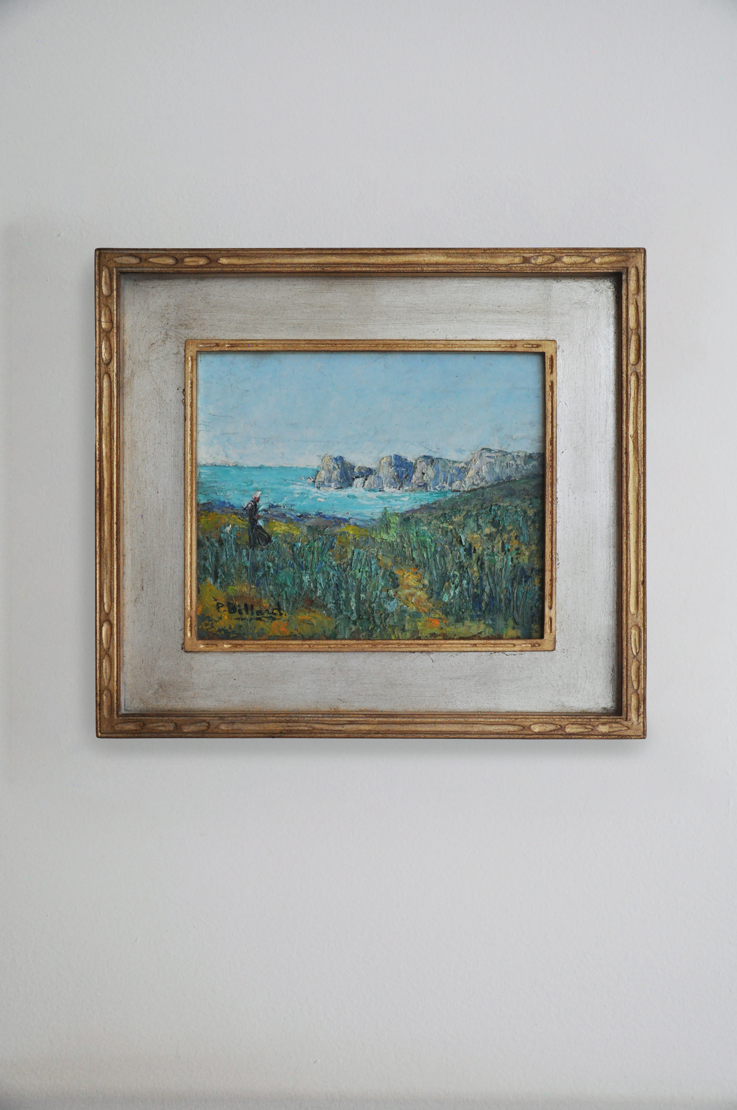 Pierre Billard (French 1900-1971), French Seascape, Oil on Board, 16.5" x 14.75"