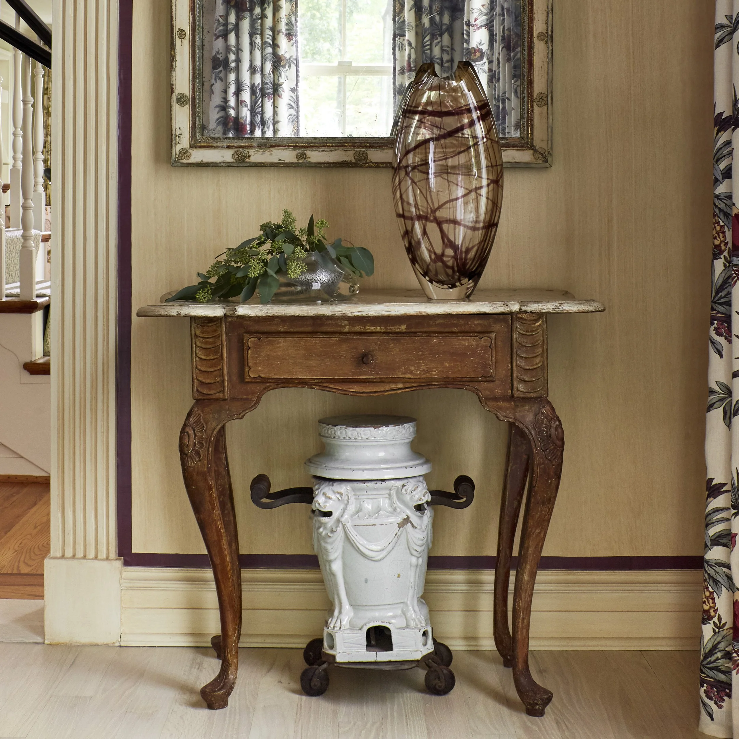 18th Century Swedish Baroque Console Table