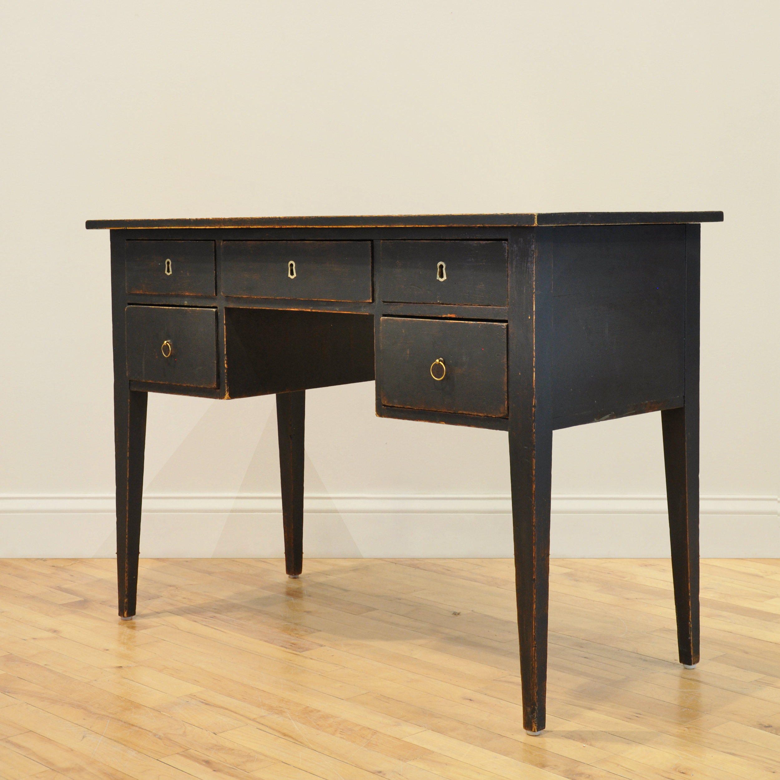 Swedish Black Writing Desk, Circa 1790