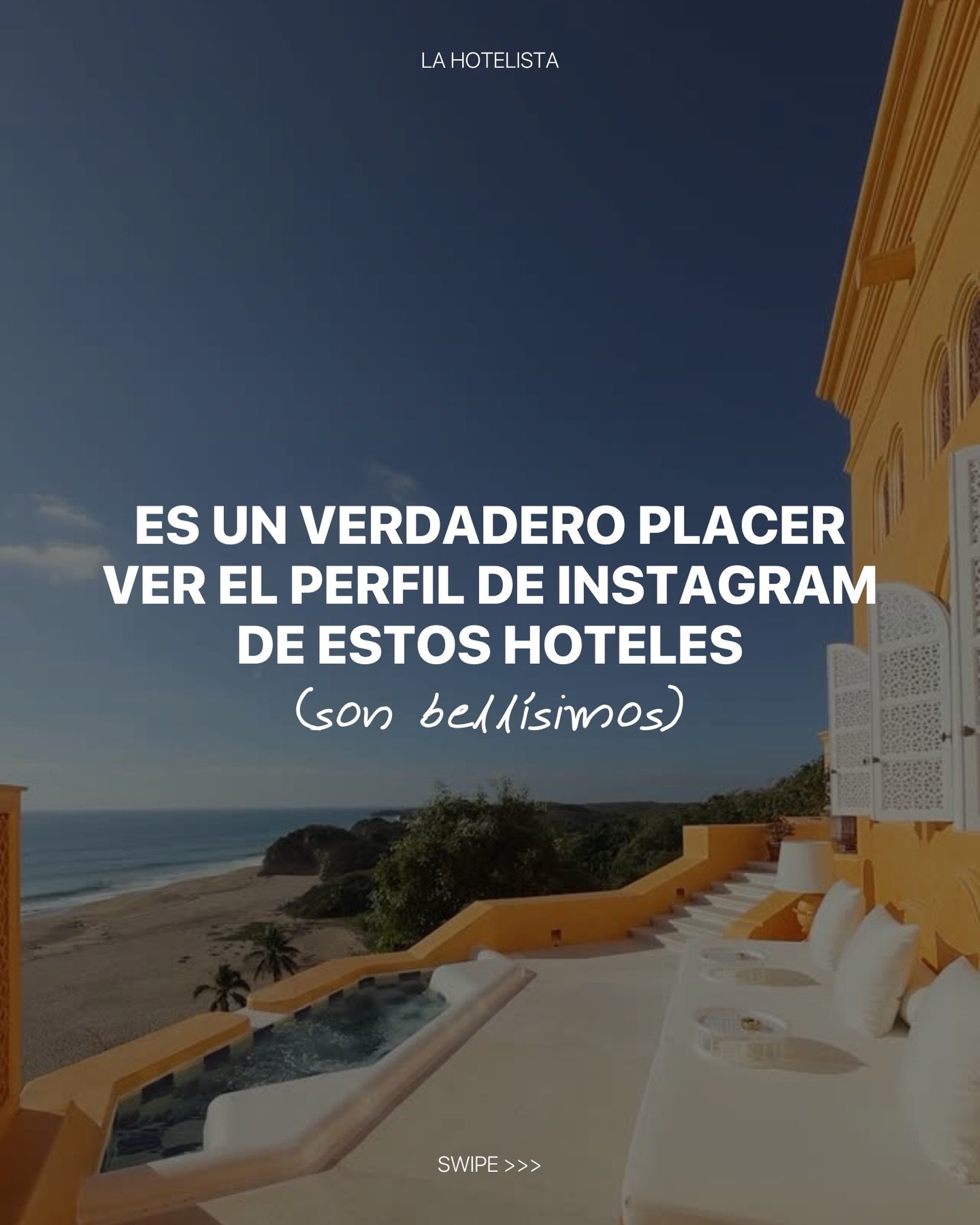 Contenido que nos hace decir: me uuurge estar ah&iacute;.

En nuestra opini&oacute;n, los equipos que planean, crean y manejan el contenido de estos hoteles merecen un aumento.

&iquest;Reposts de todos los hu&eacute;spedes, videos y fotos horizontal