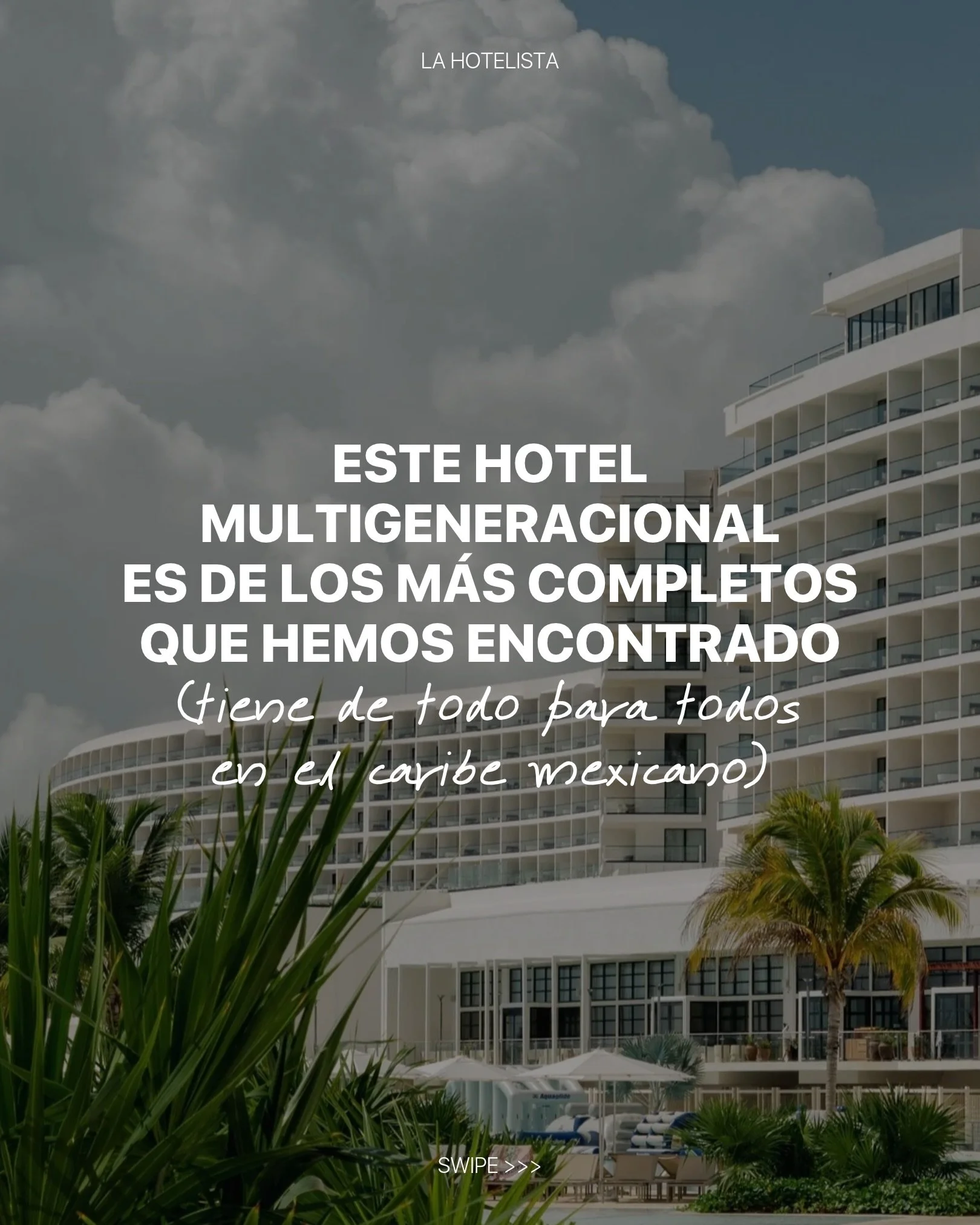 Entre hotelistas sabemos que elegir un hotel es una gran responsabilidad cuando viajamos en grupo. Por eso siempre agradeceremos que existan propuestas como @avaresorts en Canc&uacute;n, donde cada miembro de la familia, sin importar su edad, va a en
