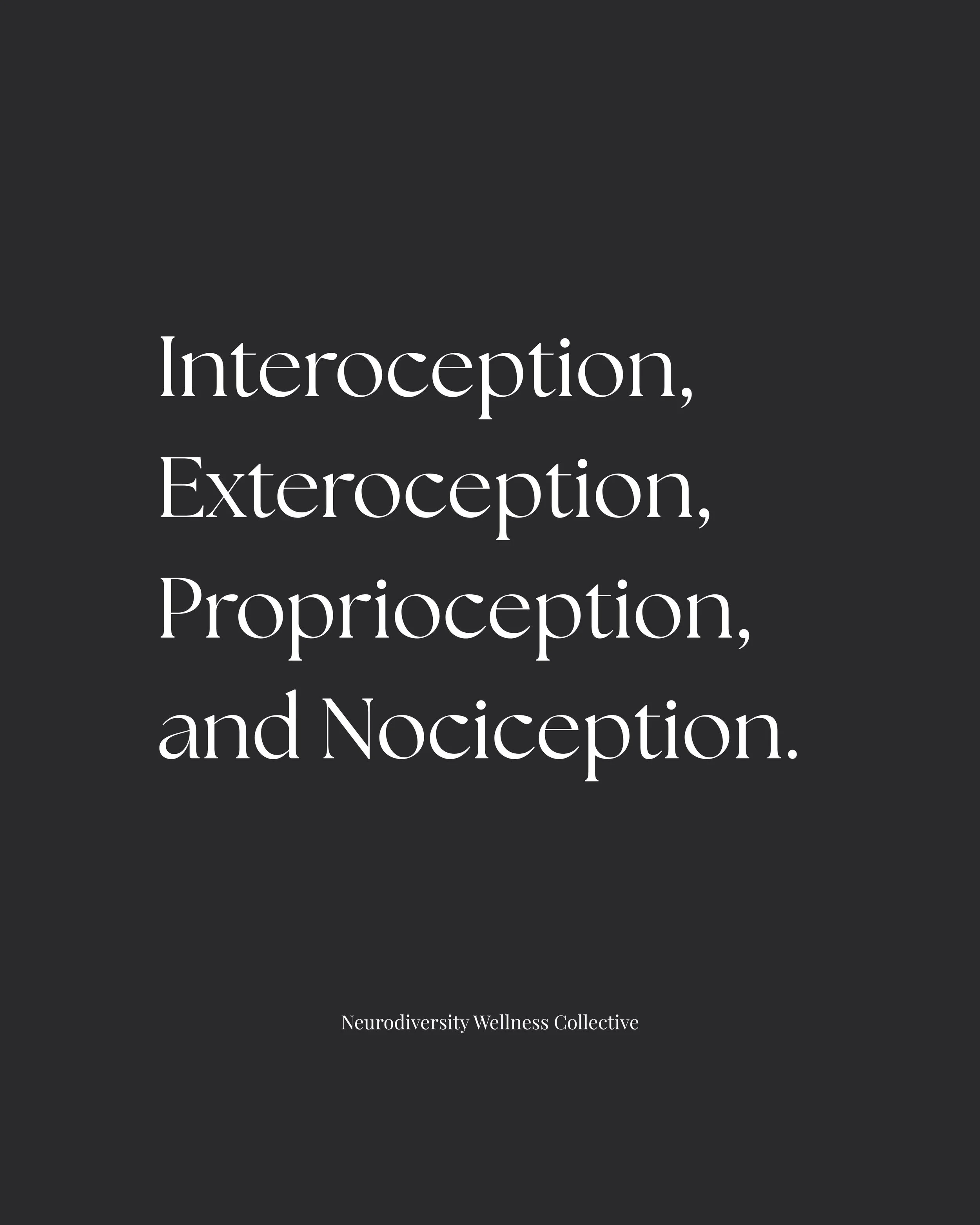 🧠🫀 Our nervous system relies on more than the five traditional senses (sight, hearing, smell, taste, and touch), with interoception, exteroception, and proprioception serving as the primary biological channels that shape our bodily awareness, while