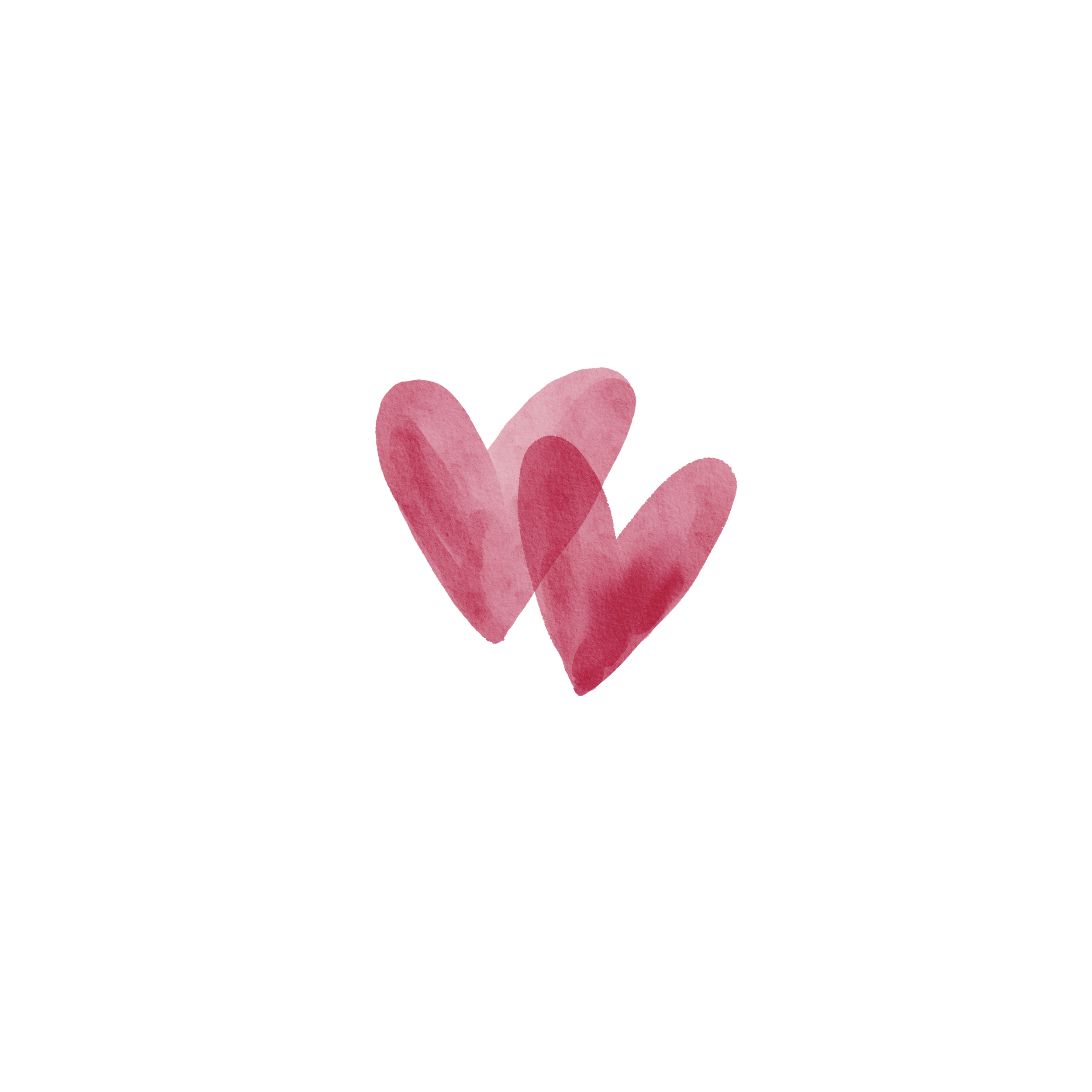 Two watercolour hearts overlapping, representing the five neurodivergent love languages and how autistic and AuDHD people express and receive connection — Neurodiversity Wellness Collective