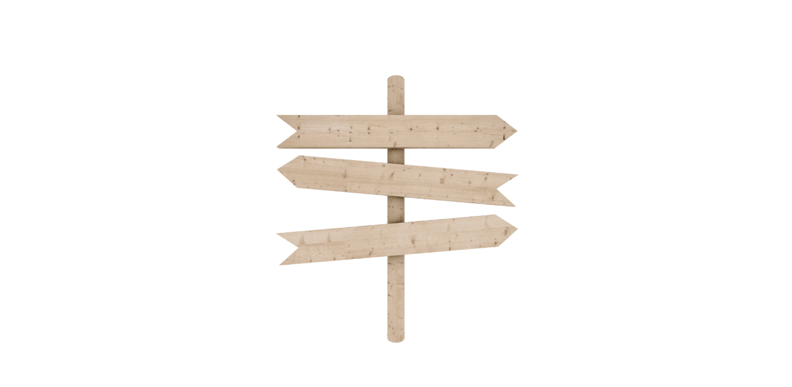 Wooden signpost showing different directions representing adult autism assessment pathways in British Columbia, including private diagnosis, psychiatrist referral, and self-identification