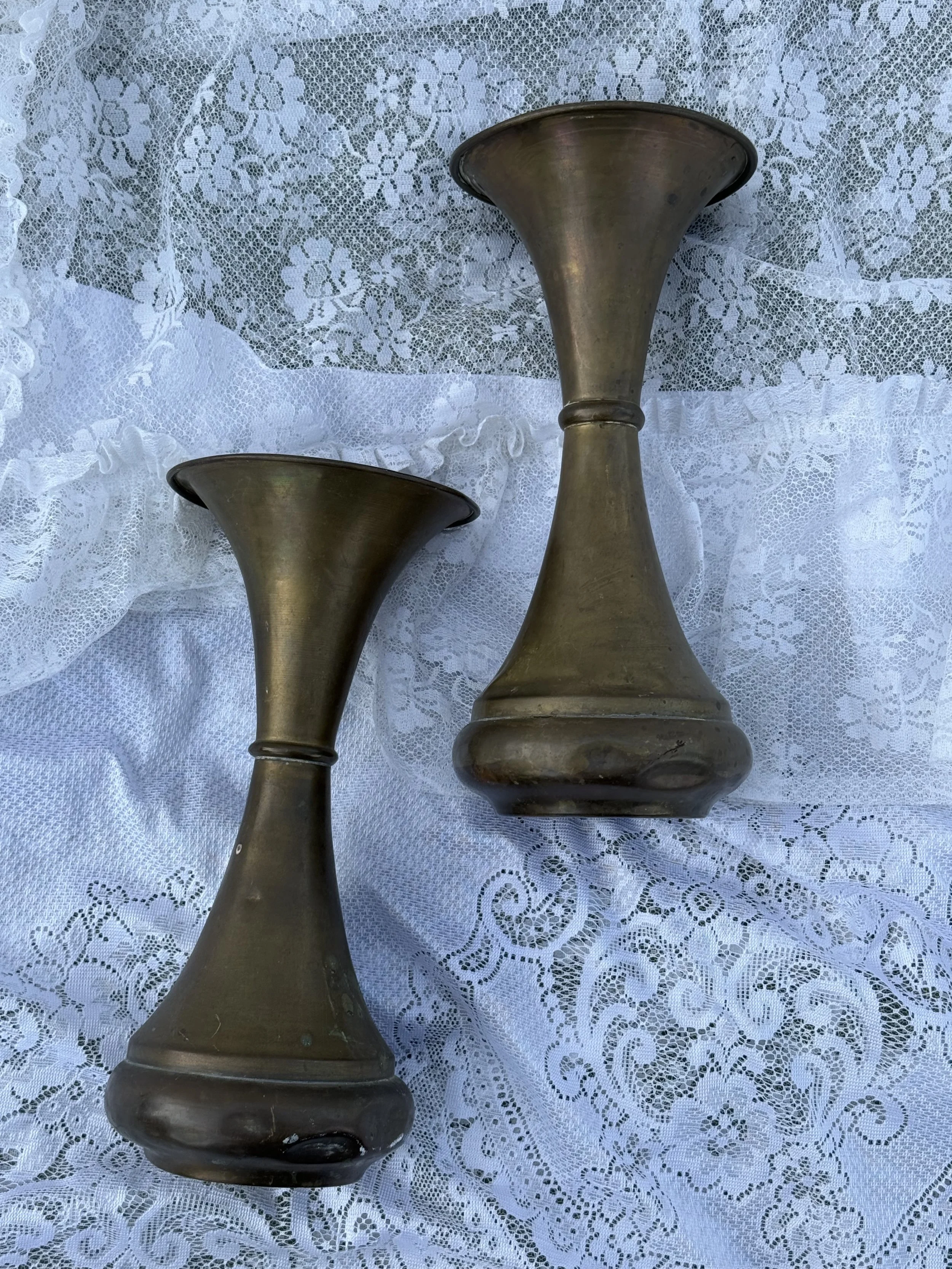 Brass Trumpet Vases