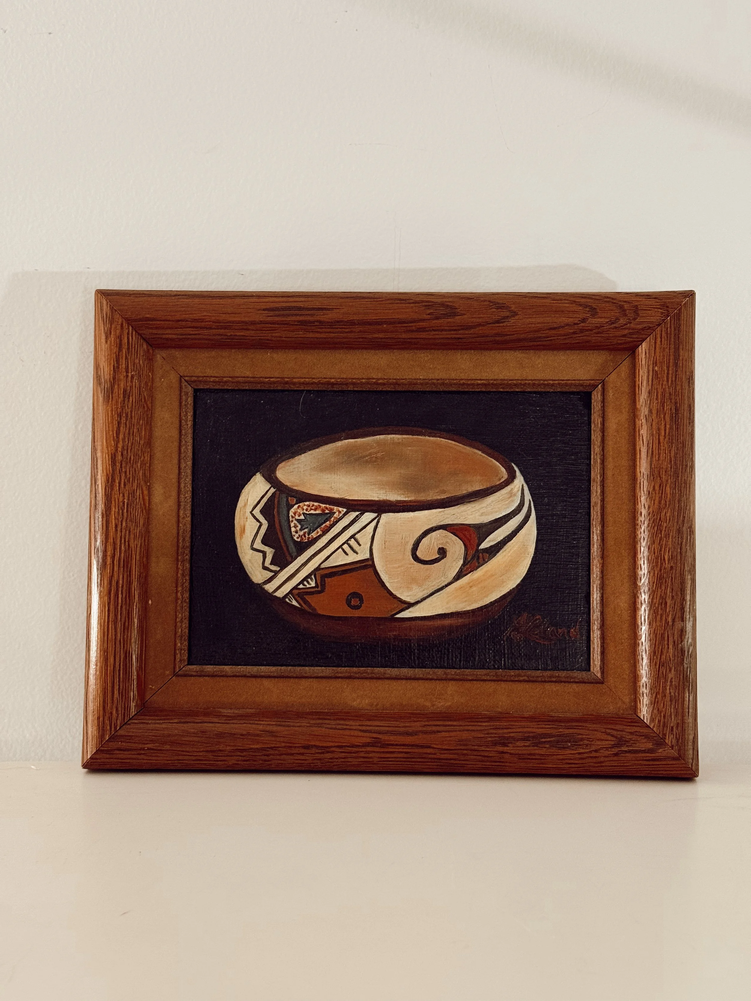 Native American Pottery Oil Painting