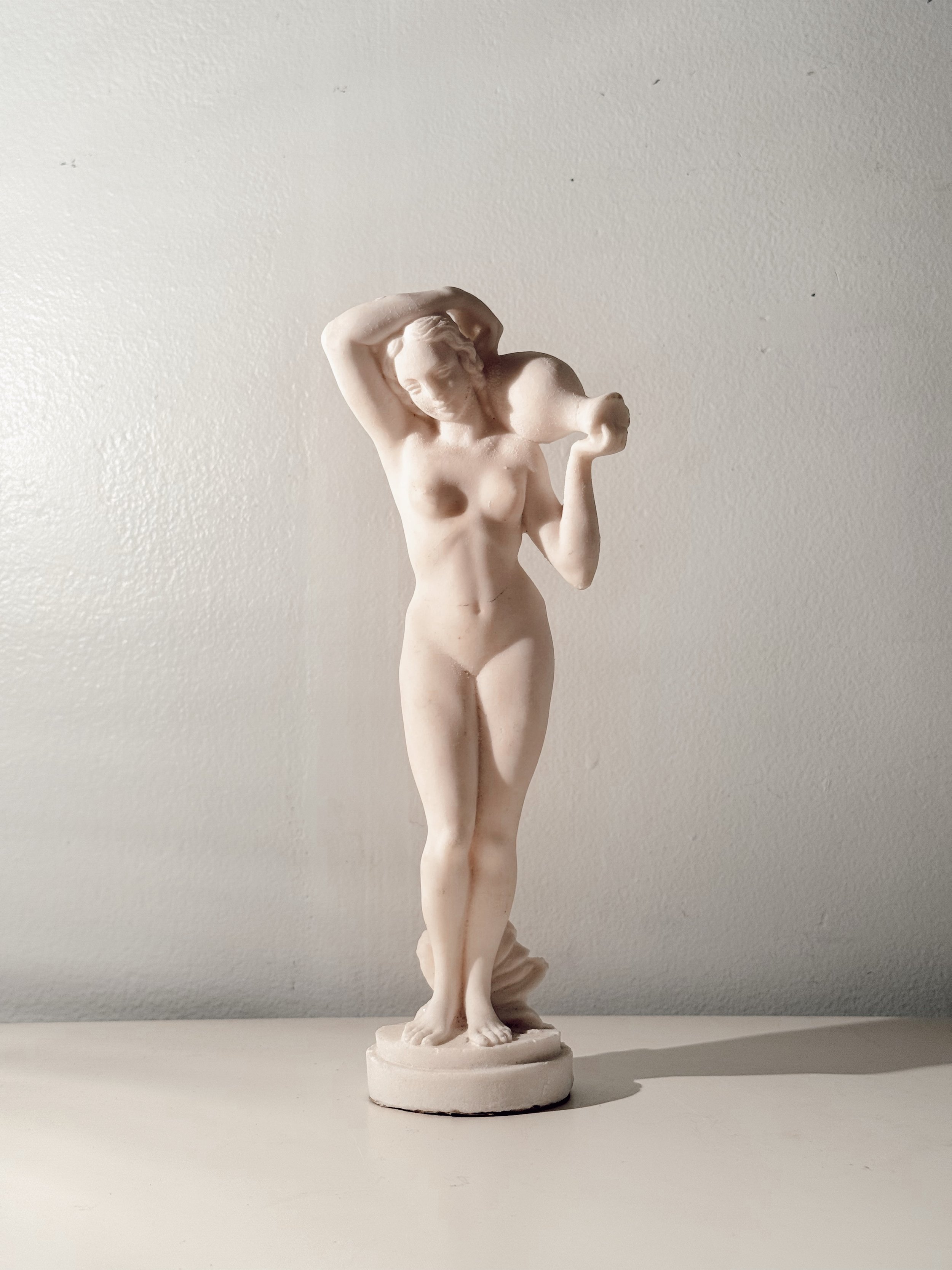 Jug Holder Alabaster Sculpture