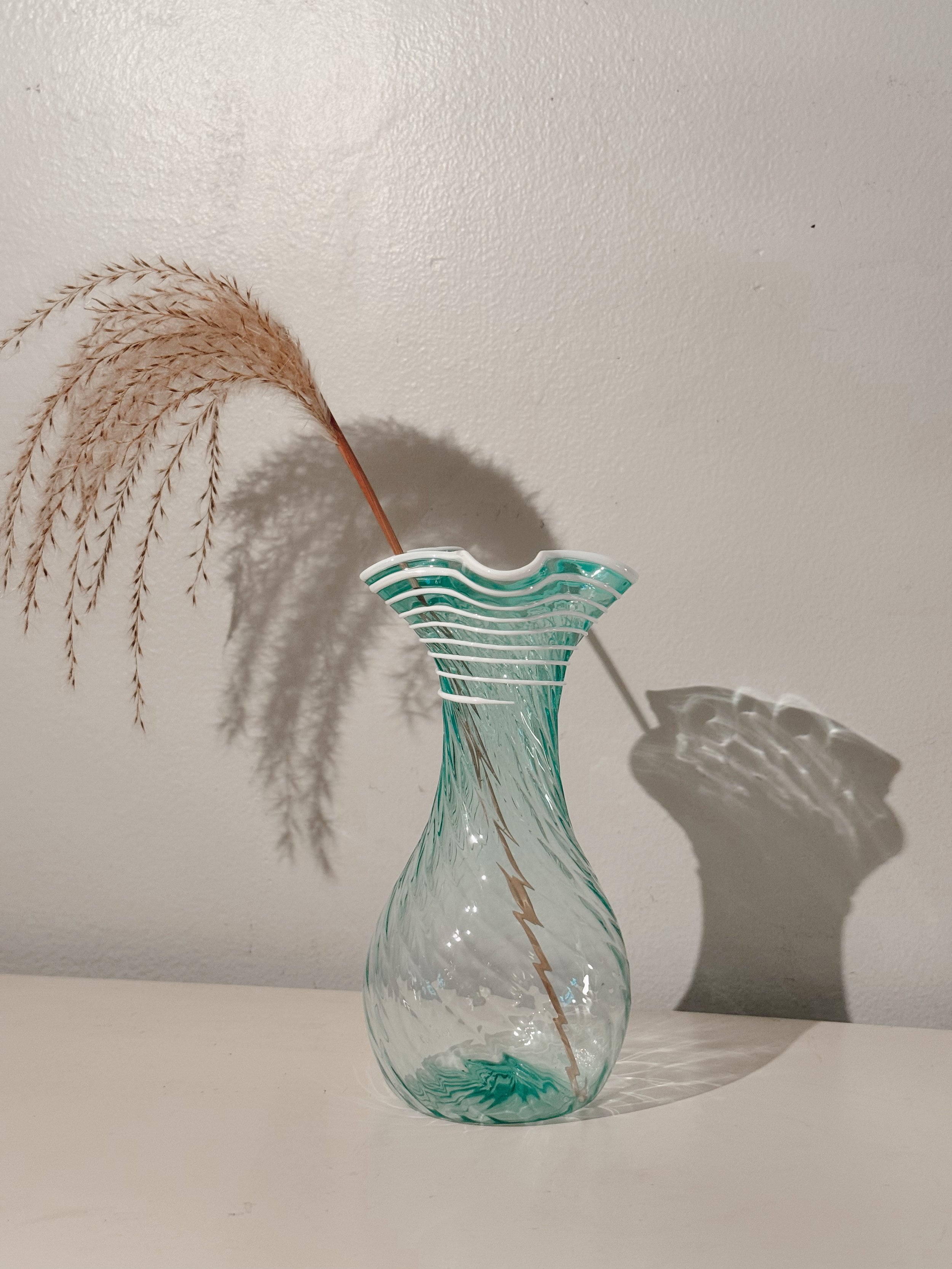 Blue Swirl Bud Vase