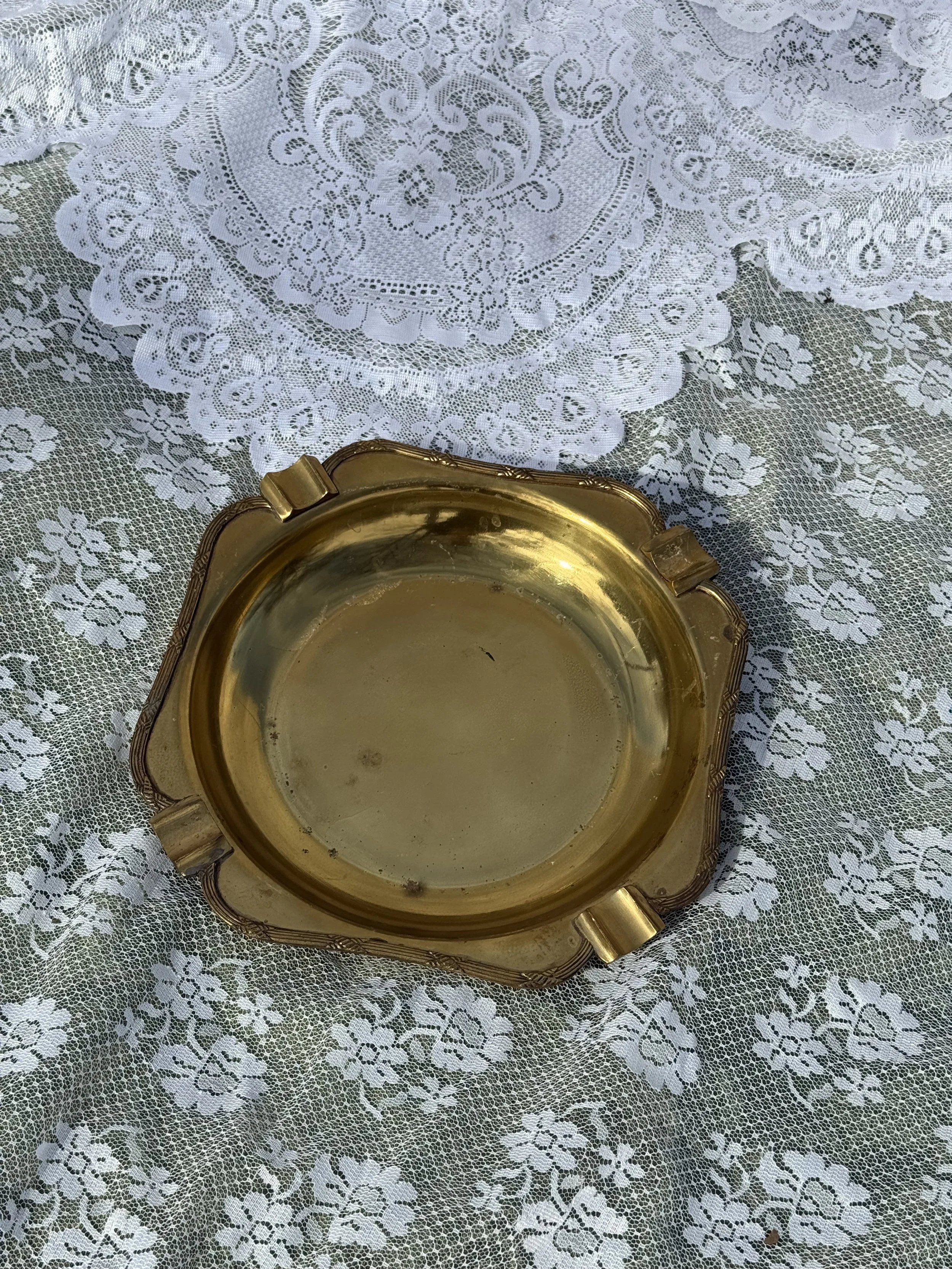 Large MCM Brass Ashtray