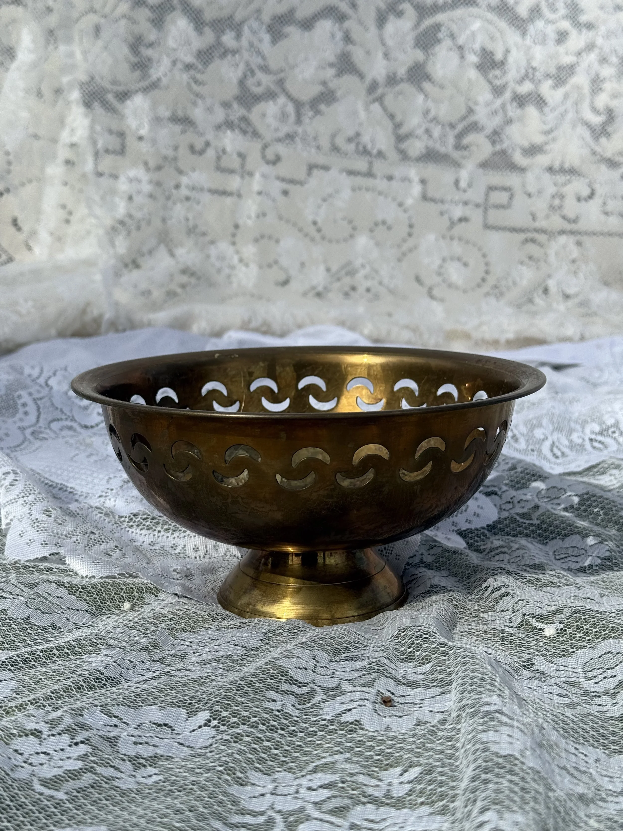 Brass Pedestal Bowl