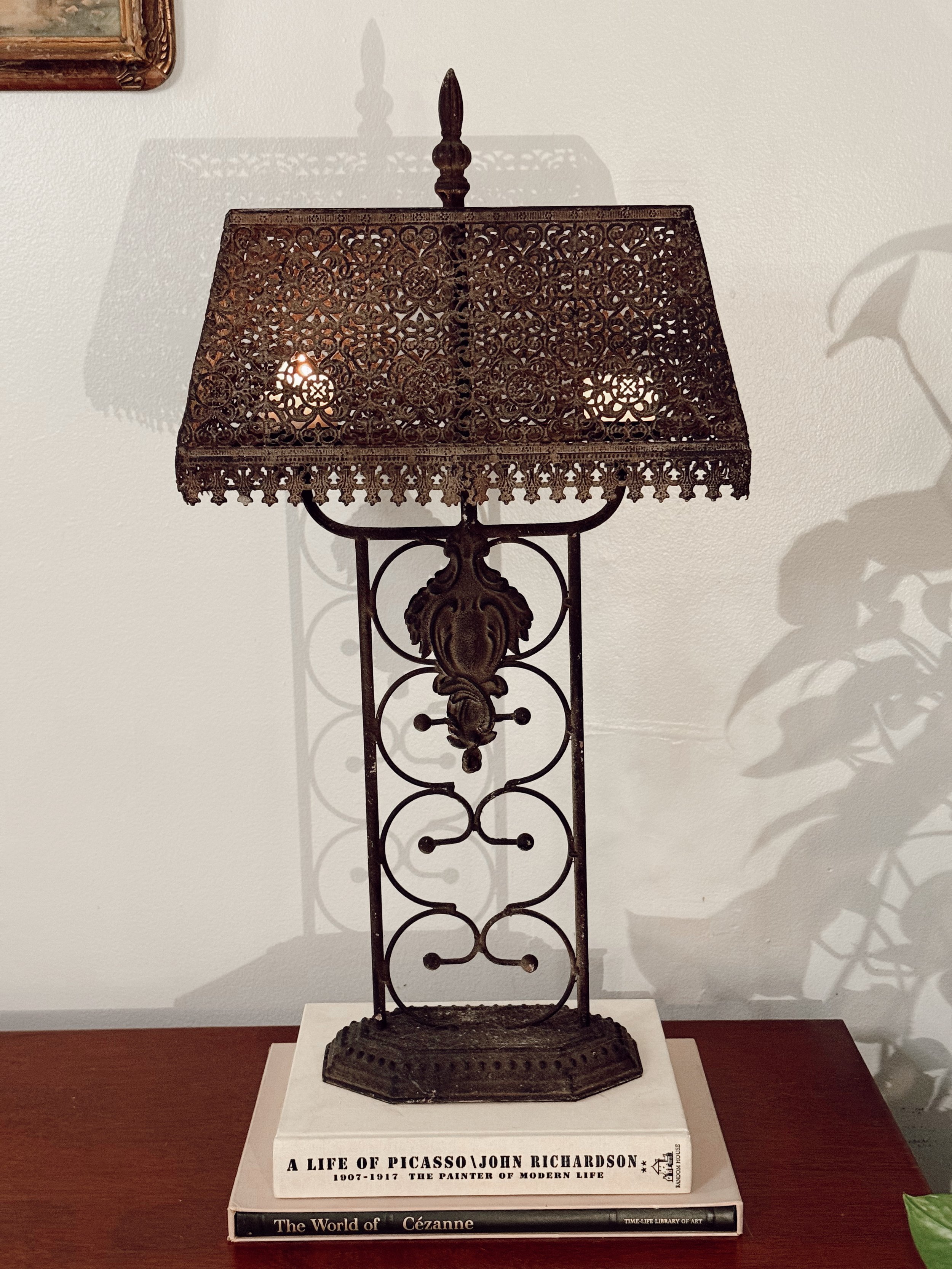 Wrought Iron Candle Holder Lamp