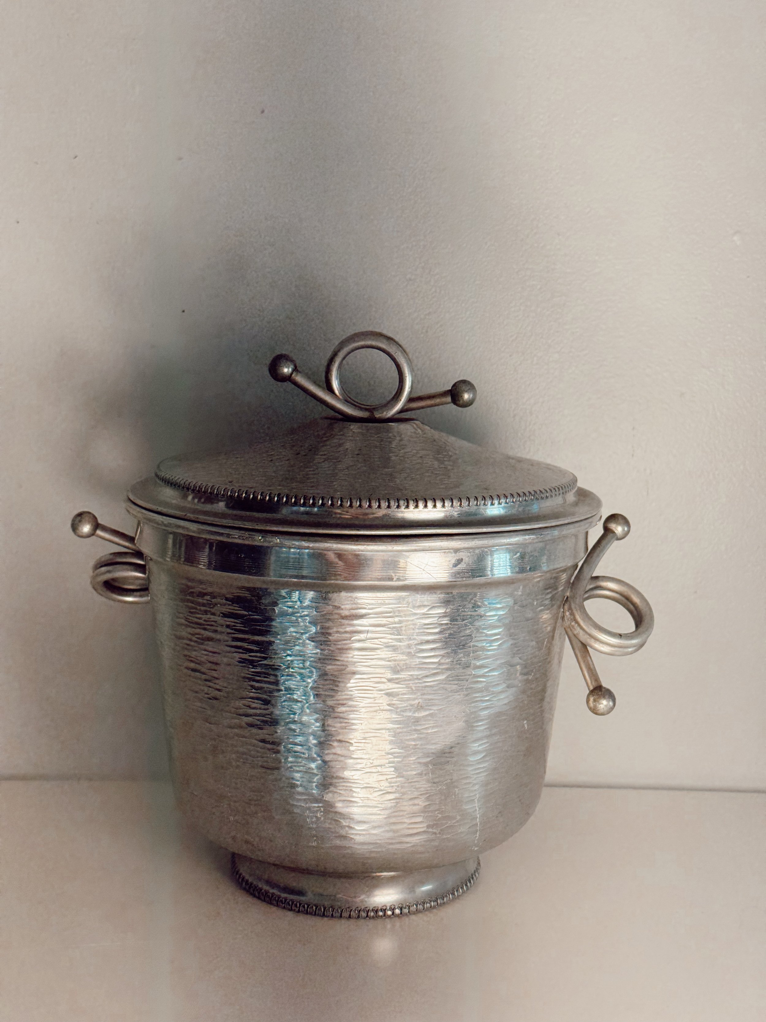 Mid Century Aluminum Ice Bucket