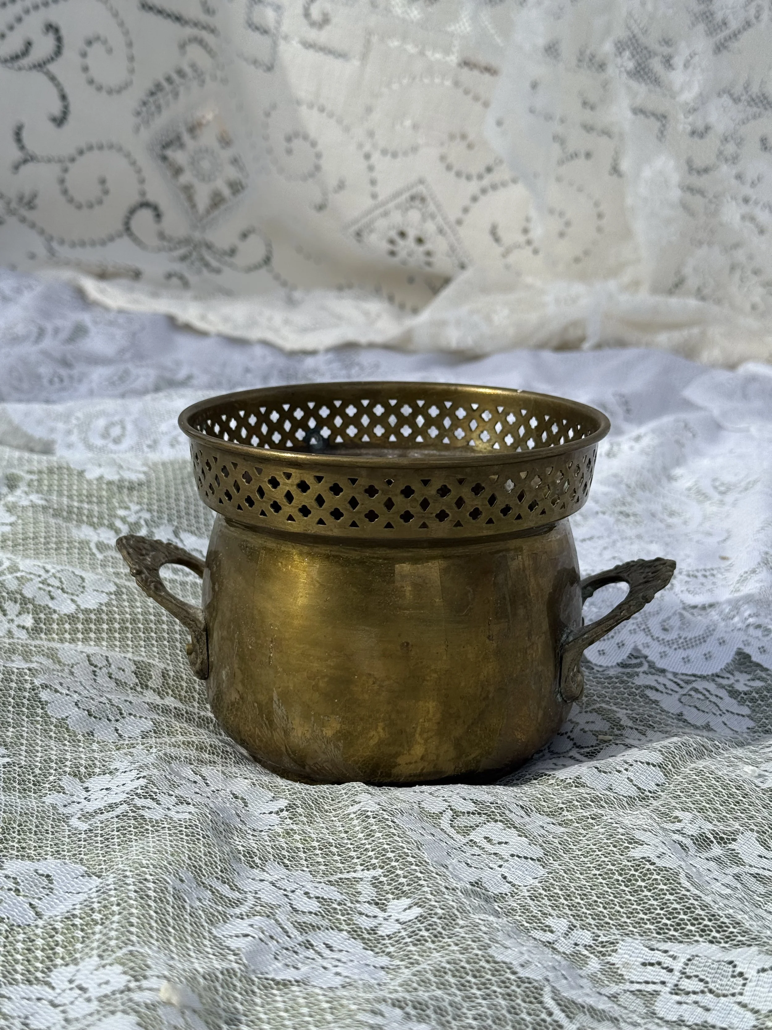 MCM Brass Planter