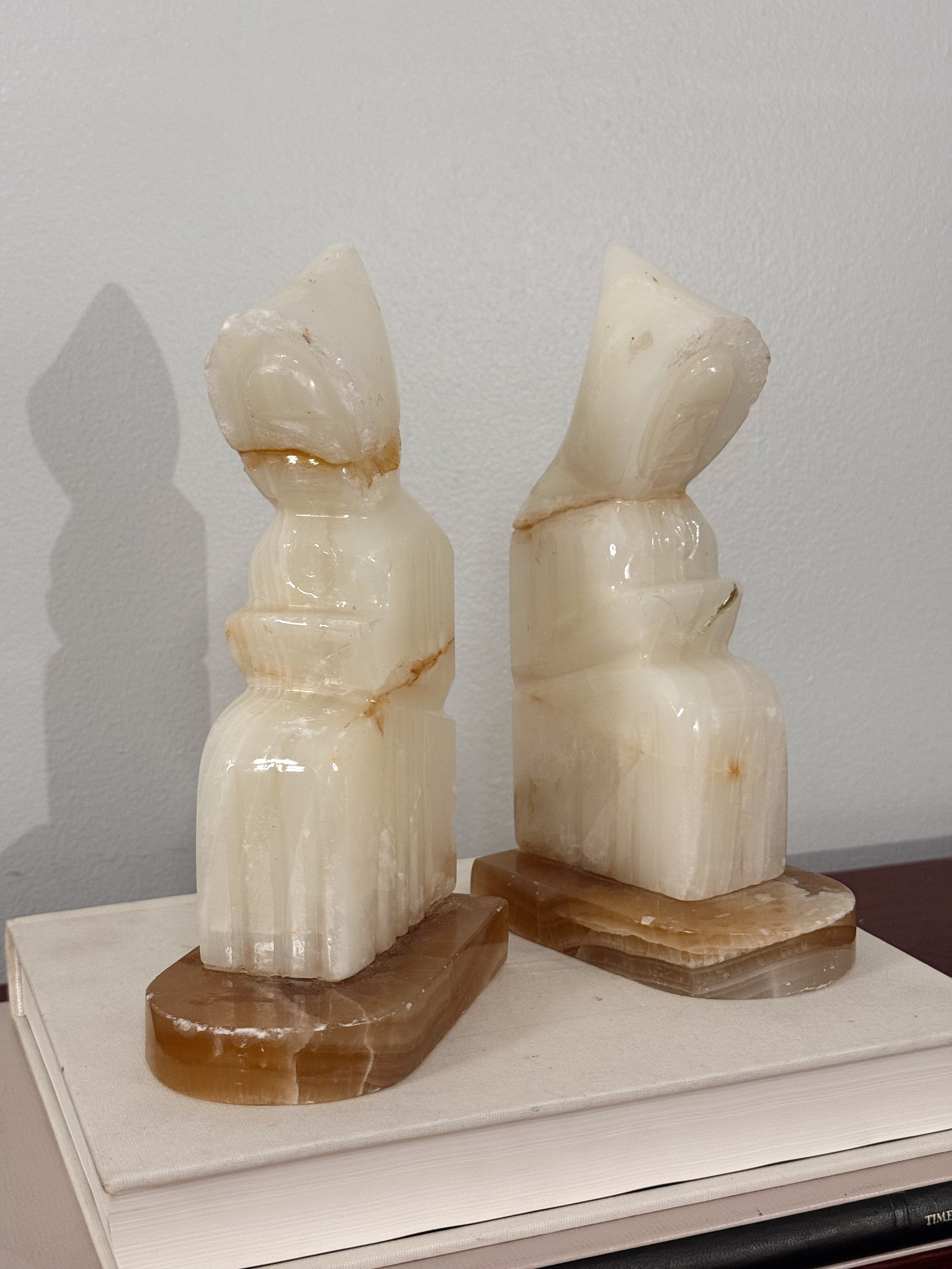 Onyx Monk Bookends