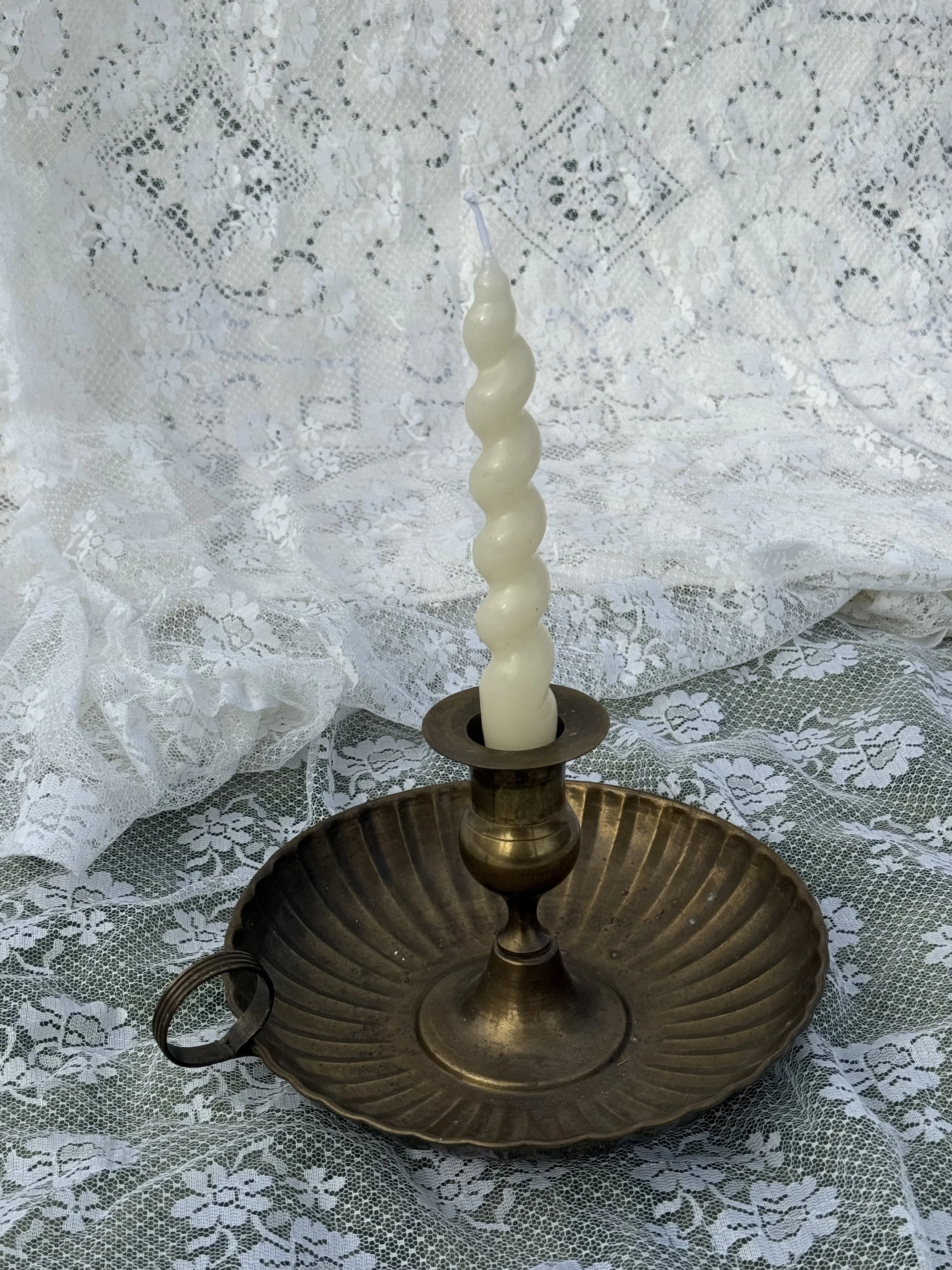 Large Brass Candle Holder