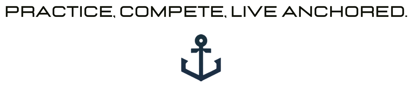 Logo stating Practice, Compete, Live Anchored with an anchor below the words.