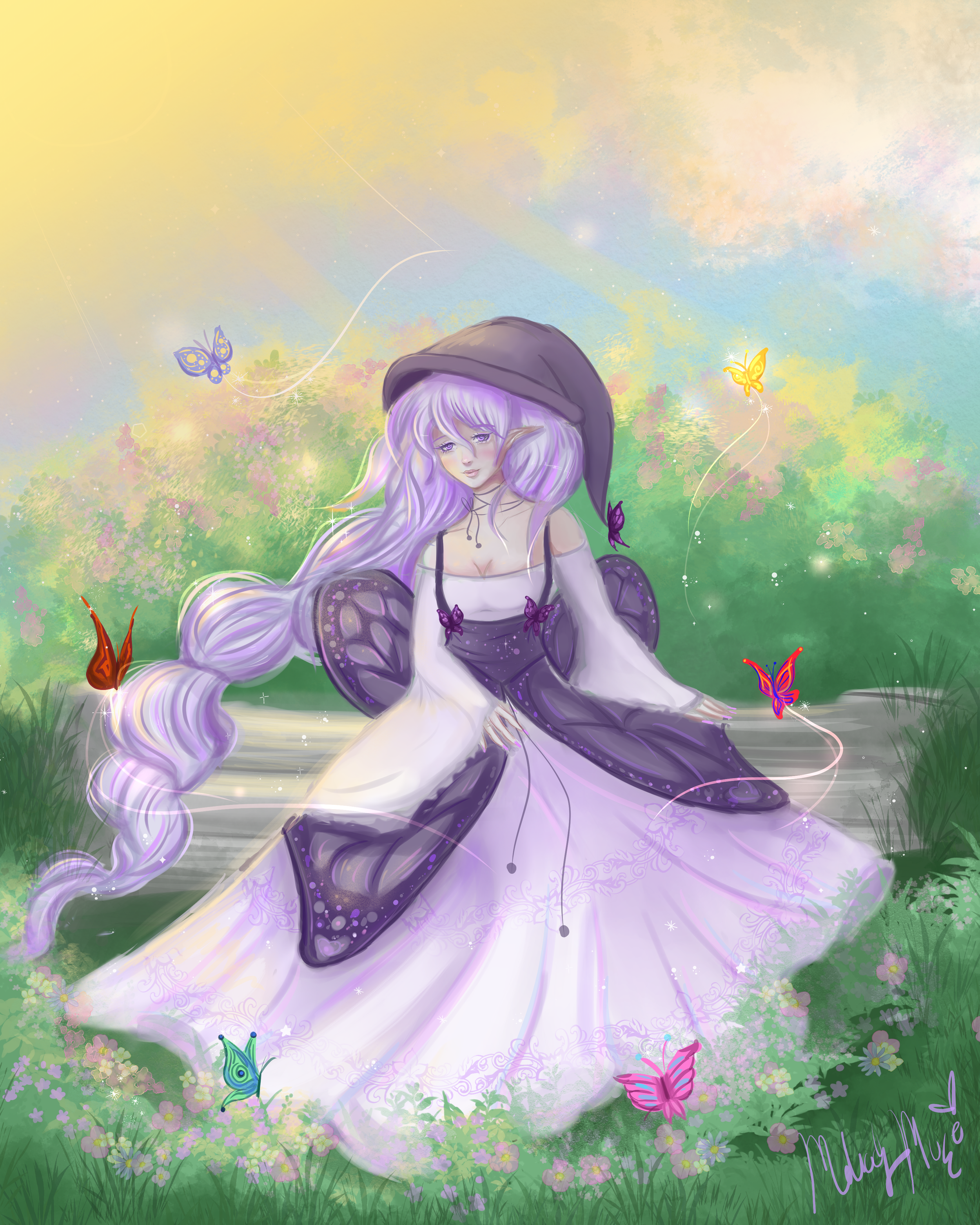 My cottage core inspired Castorice! It was only right I drew a character I voiced.