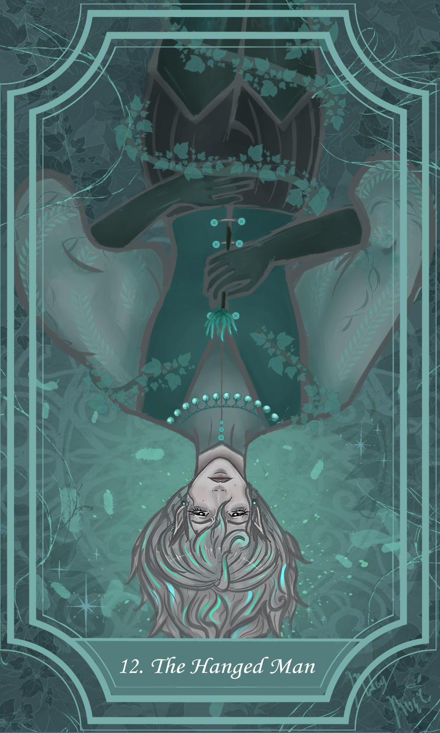 The Hanged Man - Vesper of the Veil was once a beautiful, enchanting High Fae. He was one of Zephyrim's most prized "pupils" until he was no longer of use to him. Betrayed, drained of magic, wings removed and discarded, he became "Vesper of the Void"