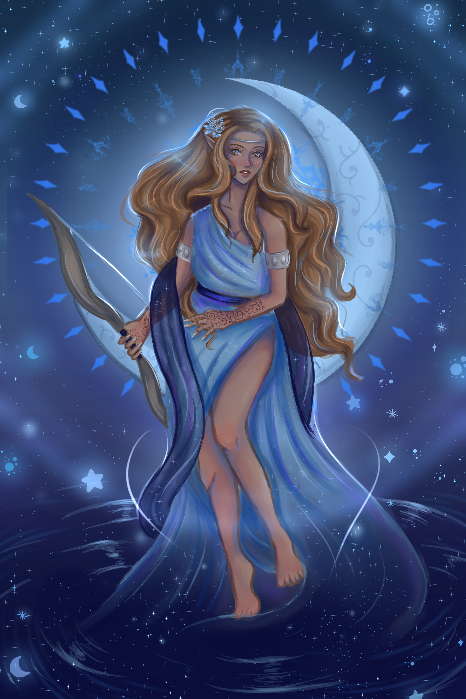 I decided to draw Feyre Archeron and create prints of her because I do voice and narrate as her in GraphicAudio's adaptation of A Court of Thorns and Roses