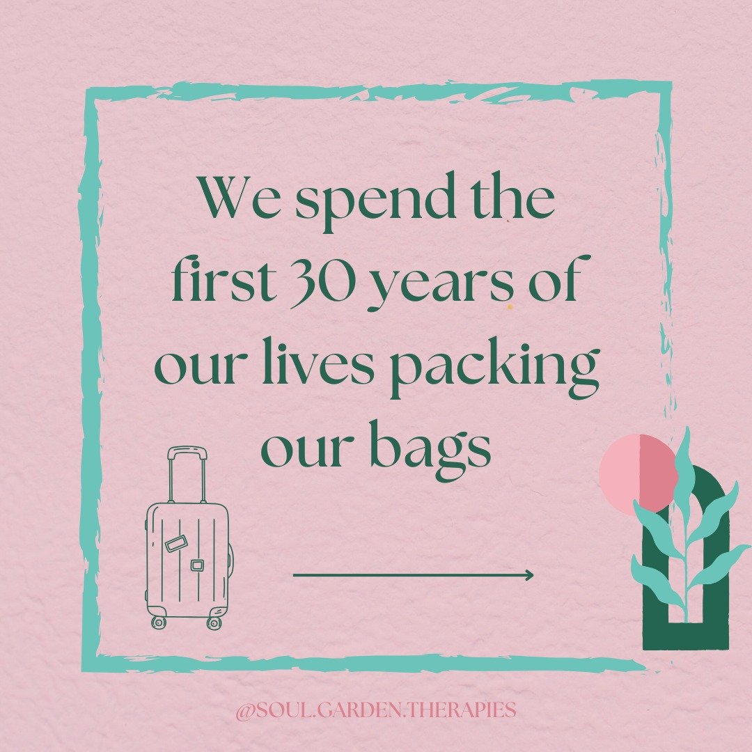 Who can relate?

The first 30 years of our lives we are stuffing our bags full of experiences, relationships, lessons, mistakes, chaos, beauty, adventure, heartbreak, mischief, self-discovery. 

Some pack their bags neatly, some less so. 👀

There co
