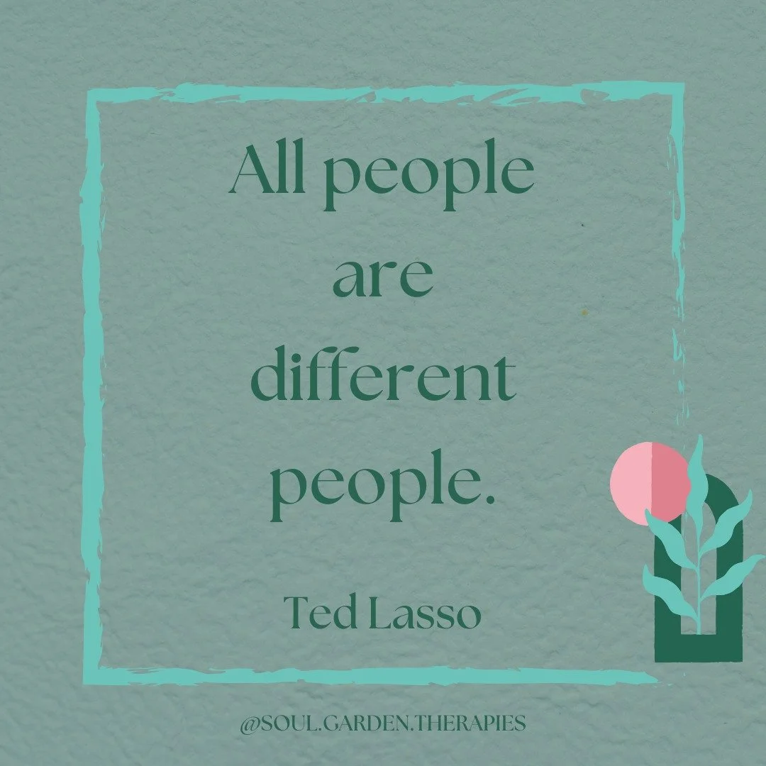 This is my favourite quote from Ted Lasso. 

We can get so caught up in categorising people, using labels to keep them at arm's length. In some ways this is a safety response. We try to keep ourselves from re-experiencing the same pain caused by a ce